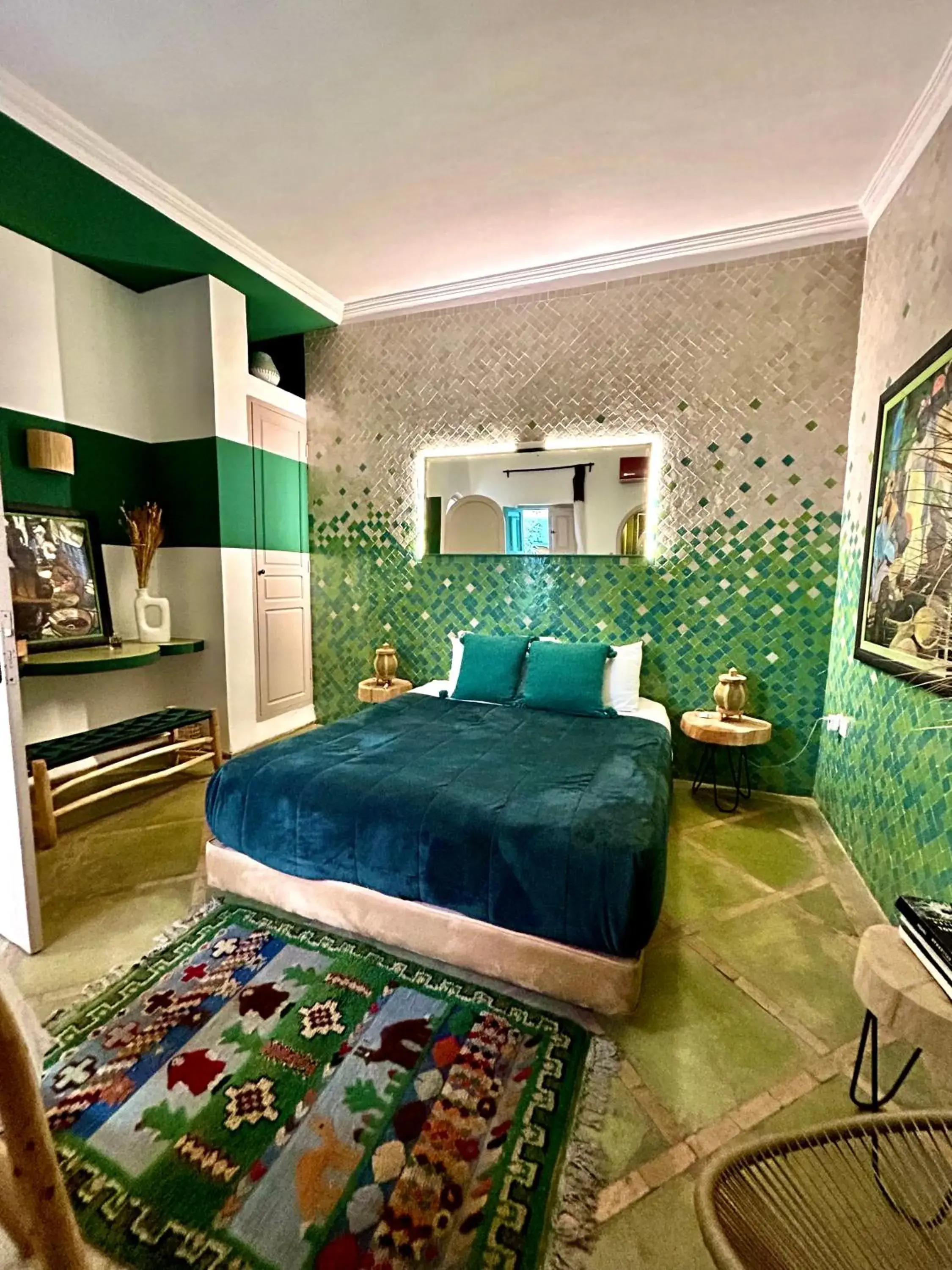 Jade Double Room in Riad Lauriers Blancs Jade Double Room in Riad Lauriers Blancs