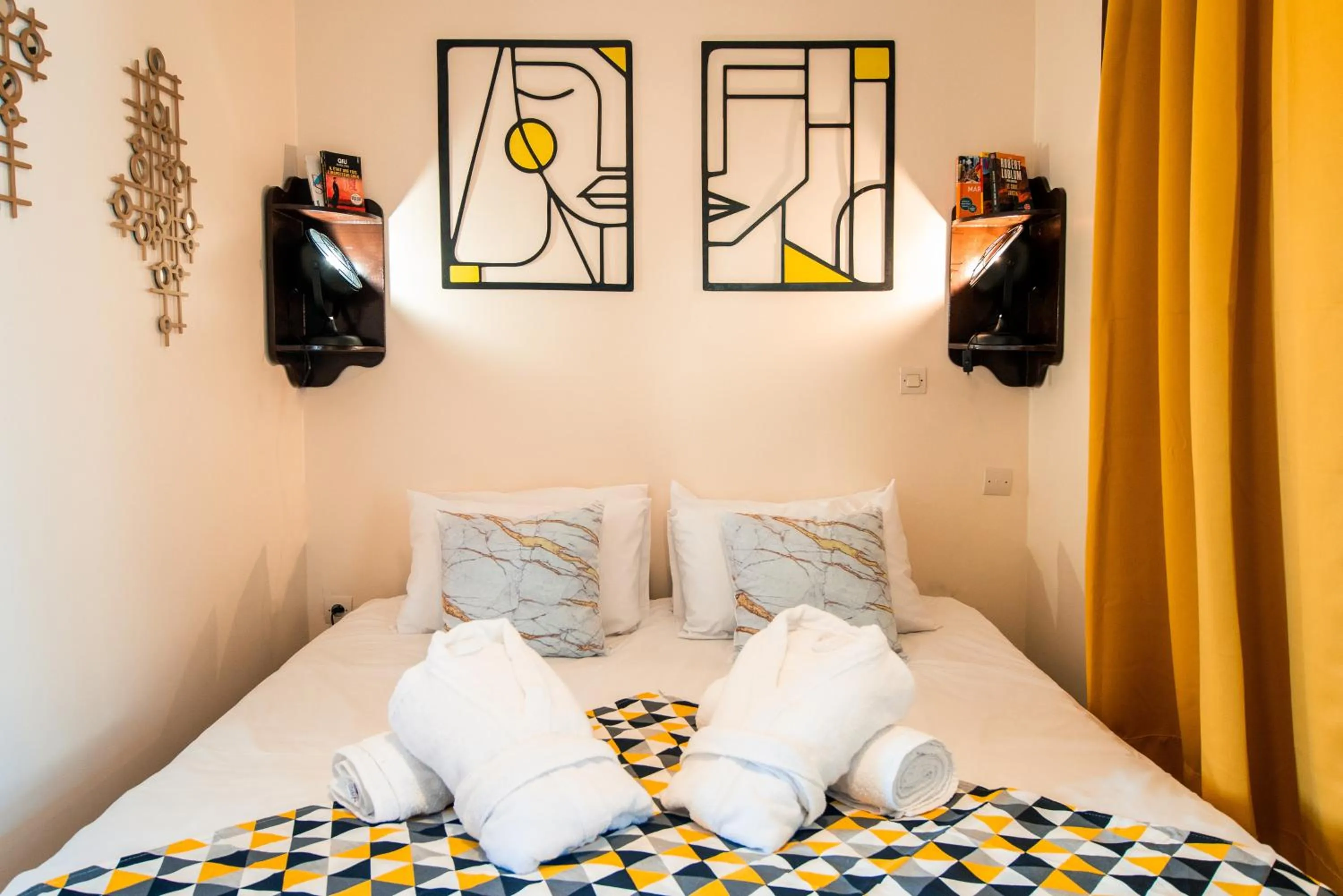 Bed in ArtHouse Cinema Hotel