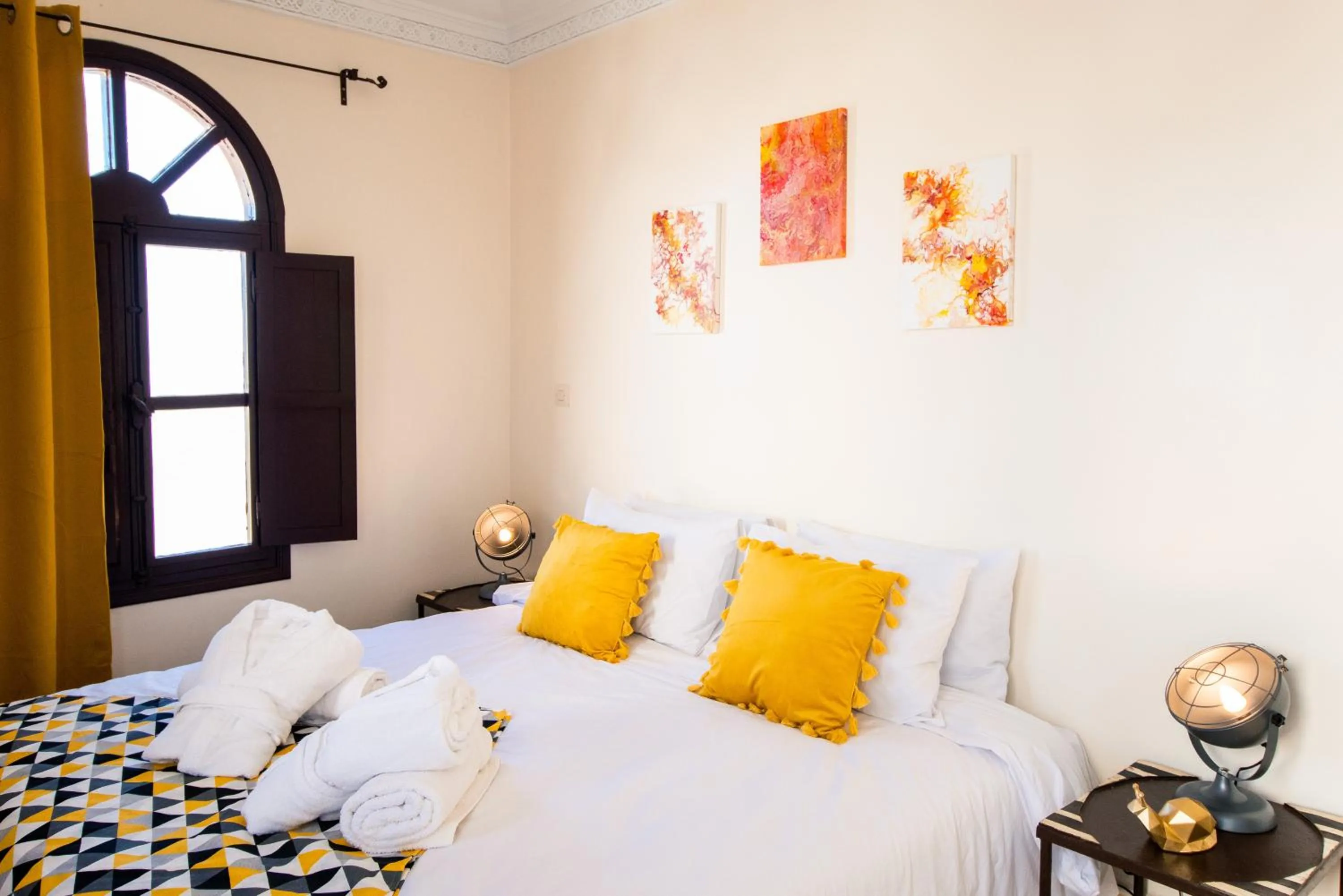 Bed in ArtHouse Cinema Hotel