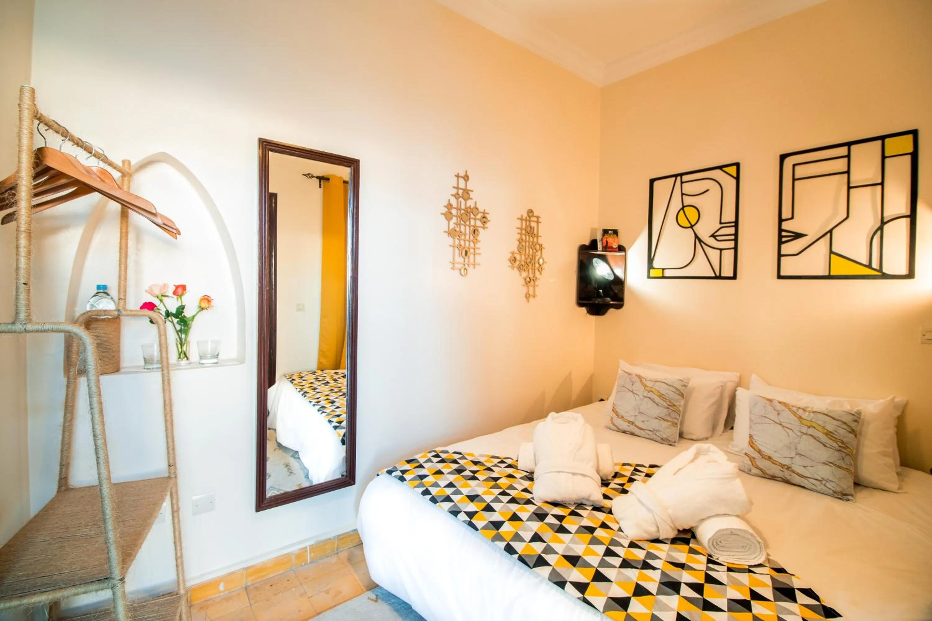 Bed in ArtHouse Cinema Hotel