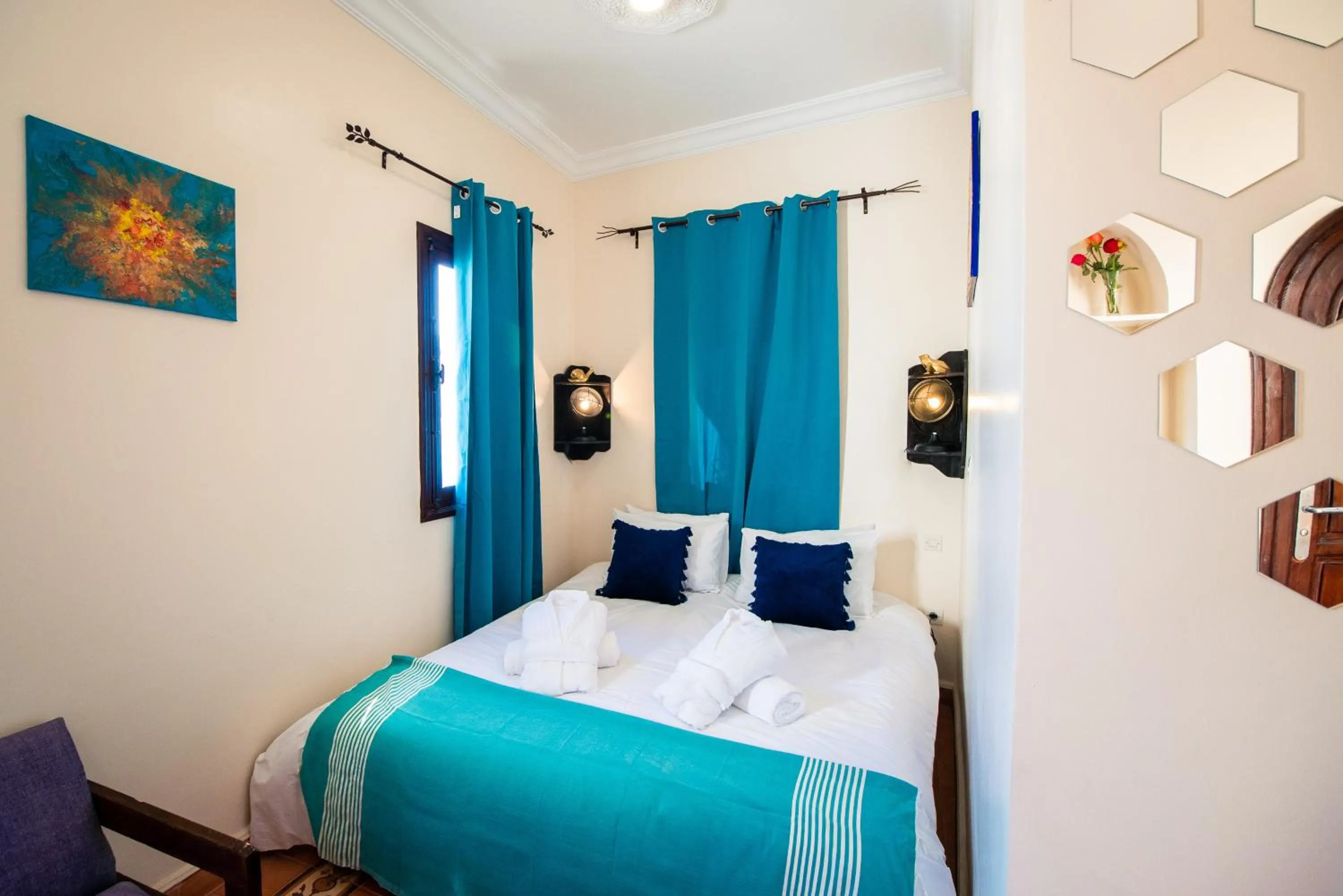 Bed in ArtHouse Cinema Hotel