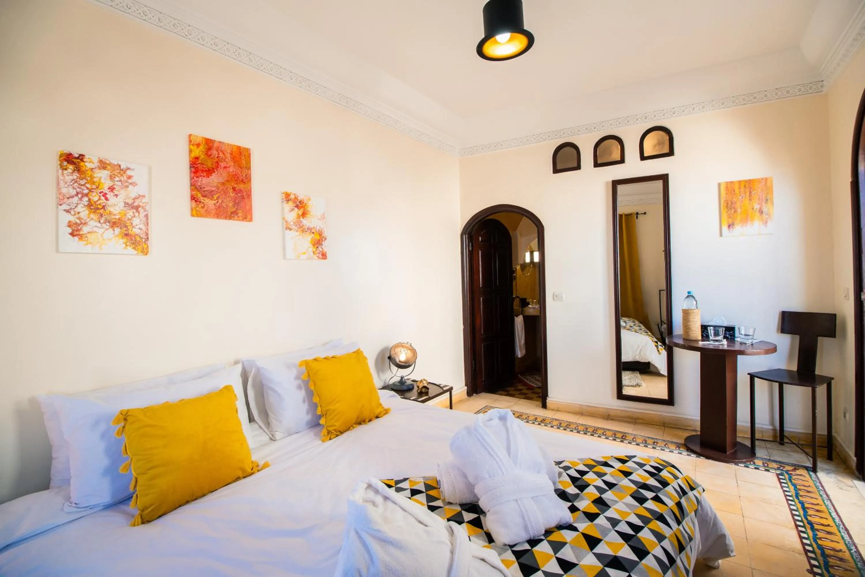 Bed in ArtHouse Cinema Hotel