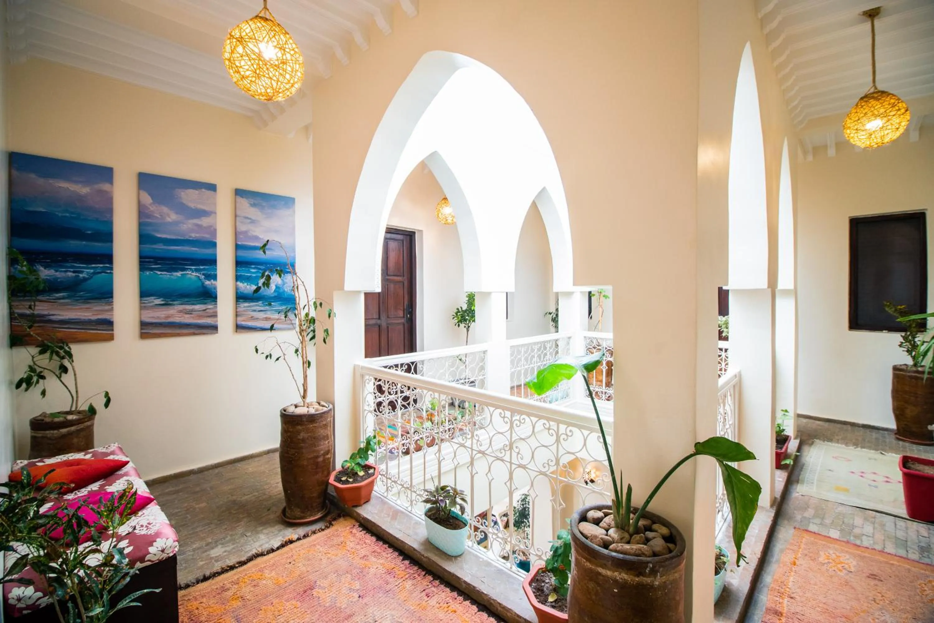 Seating area in ArtHouse Cinema Hotel