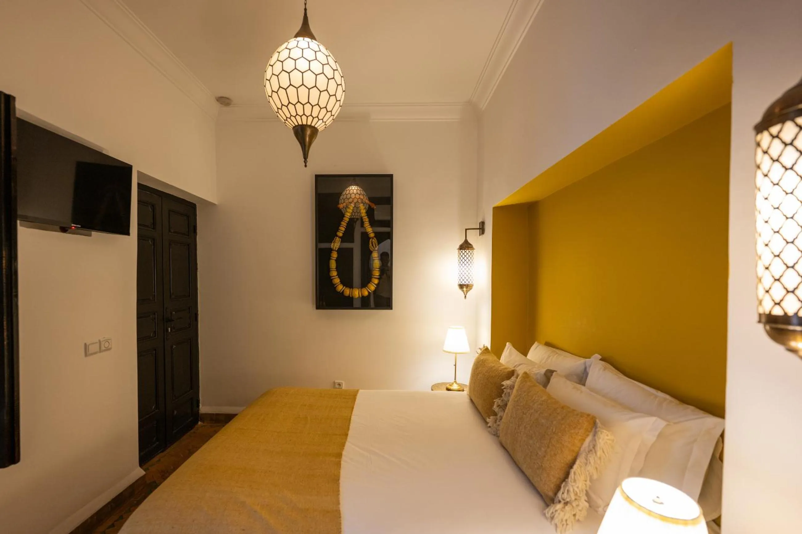 Bedroom, Bed in Riad Dar Beldia and Spa