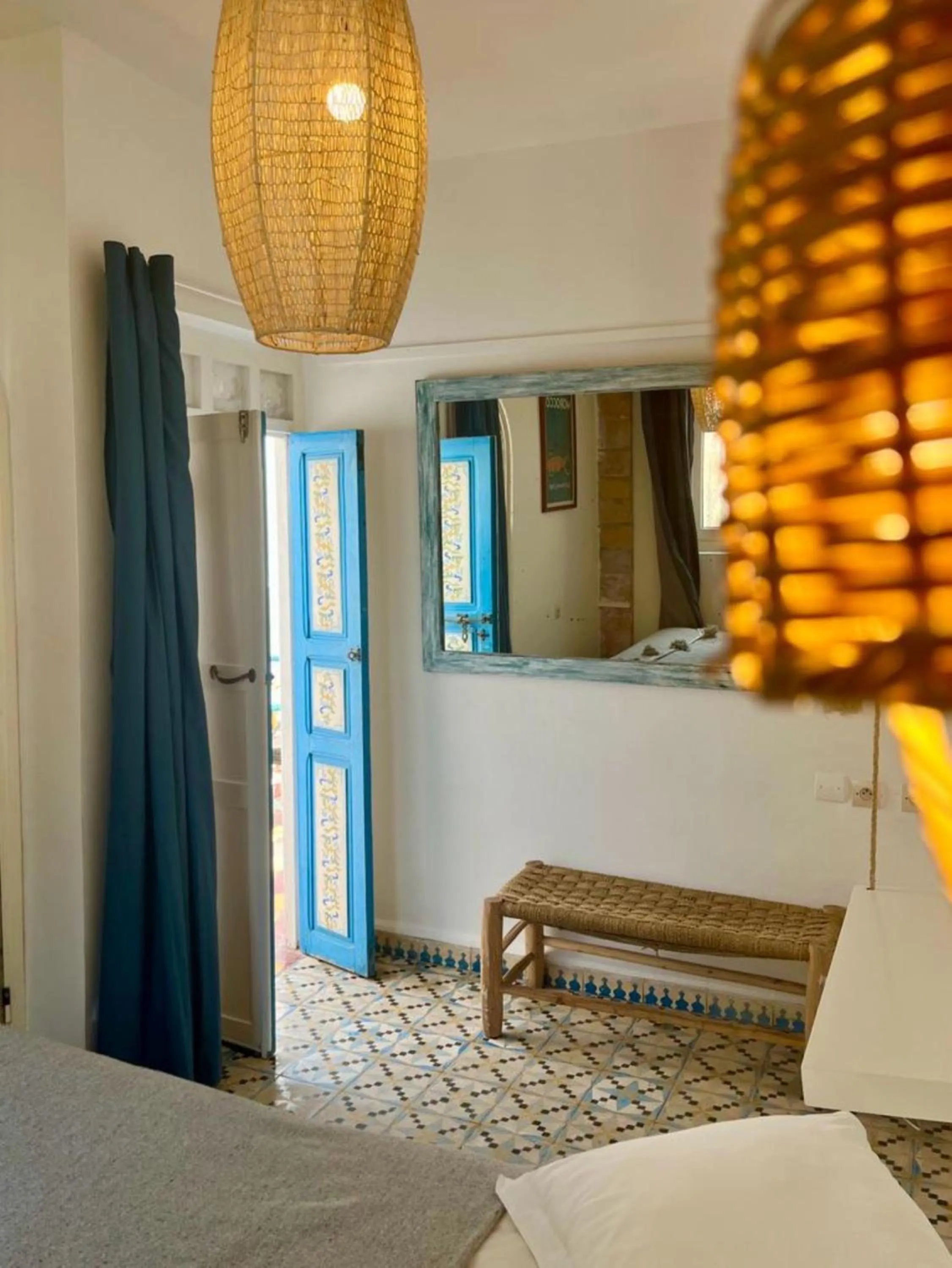 Bedroom, Bed in Hôtel Emeraude Essaouira