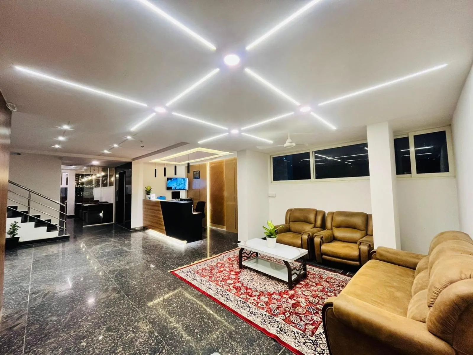 Communal lounge/ TV room in HOTEL ROYAL SUITES AND ROOMS Near AIG Hospital Gachibowli