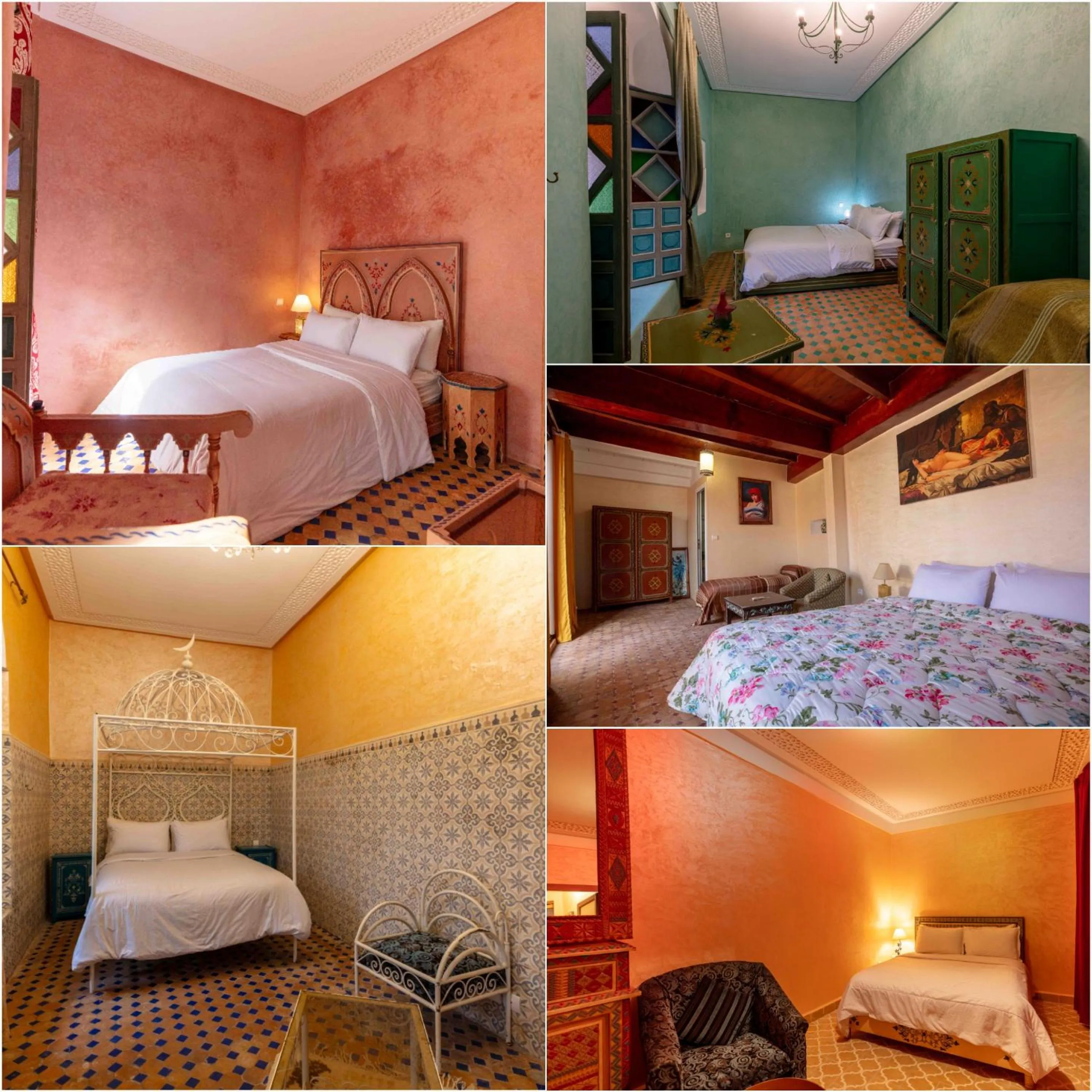 Bed in Riad Zinoun & Spa 11 Rooms