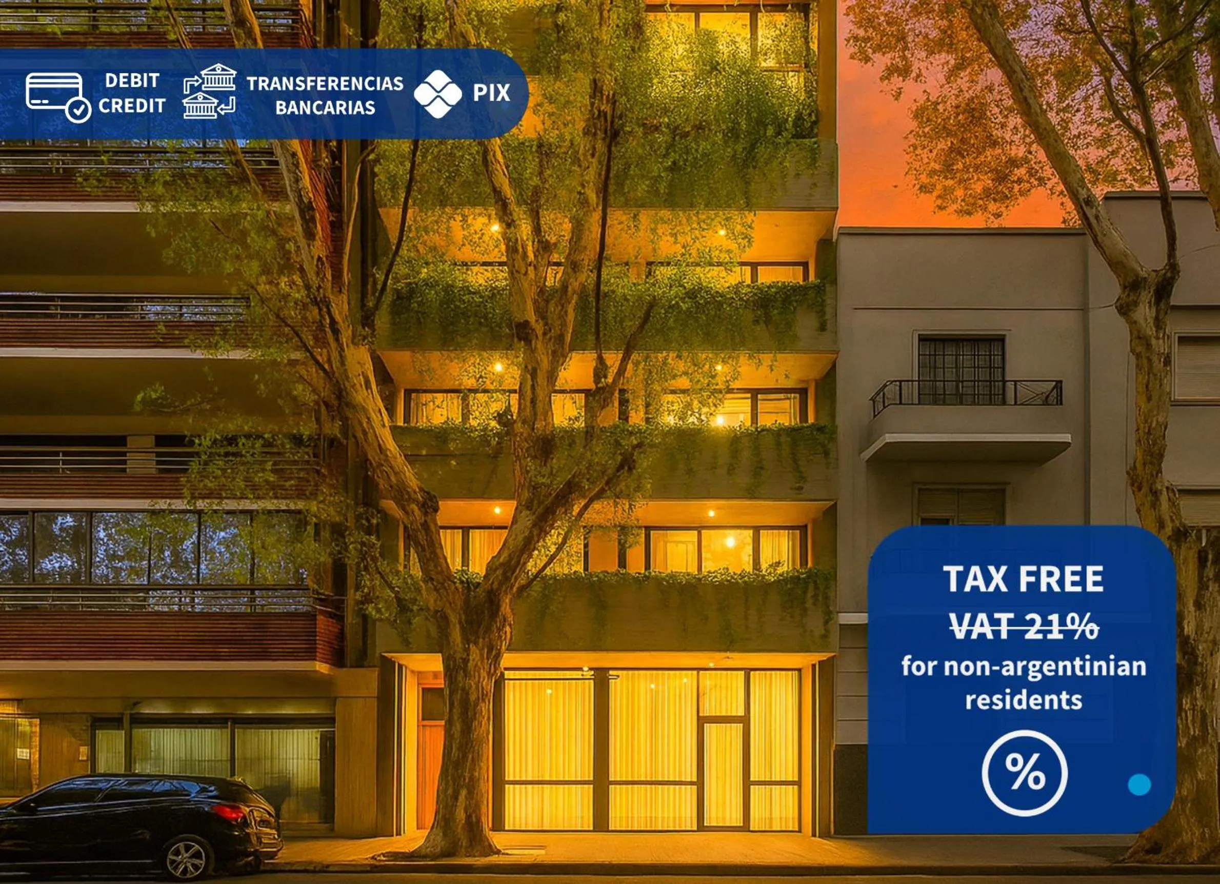 Property building in Deluxe Apartments in Palermo - by BueRentals