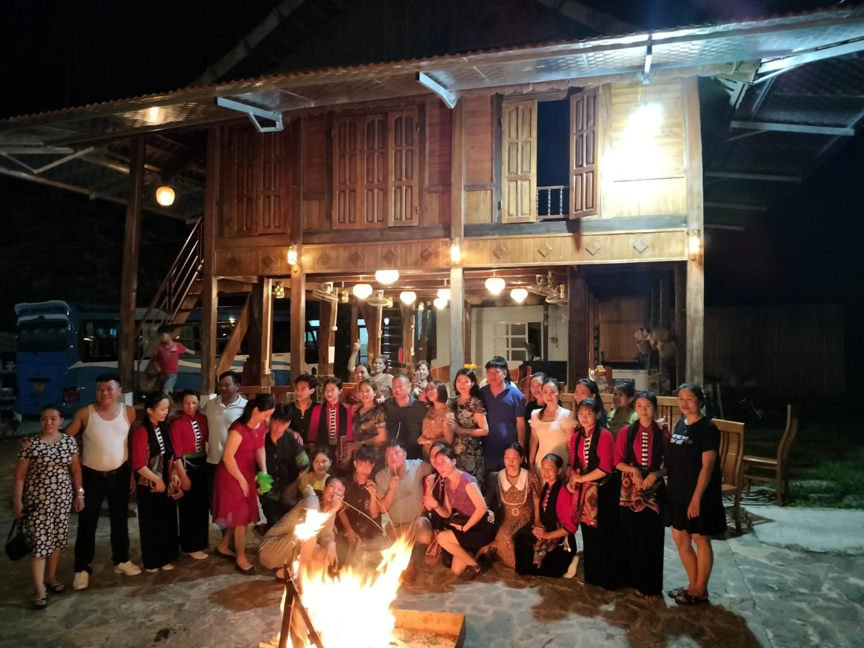 People in Mai Châu Happy House