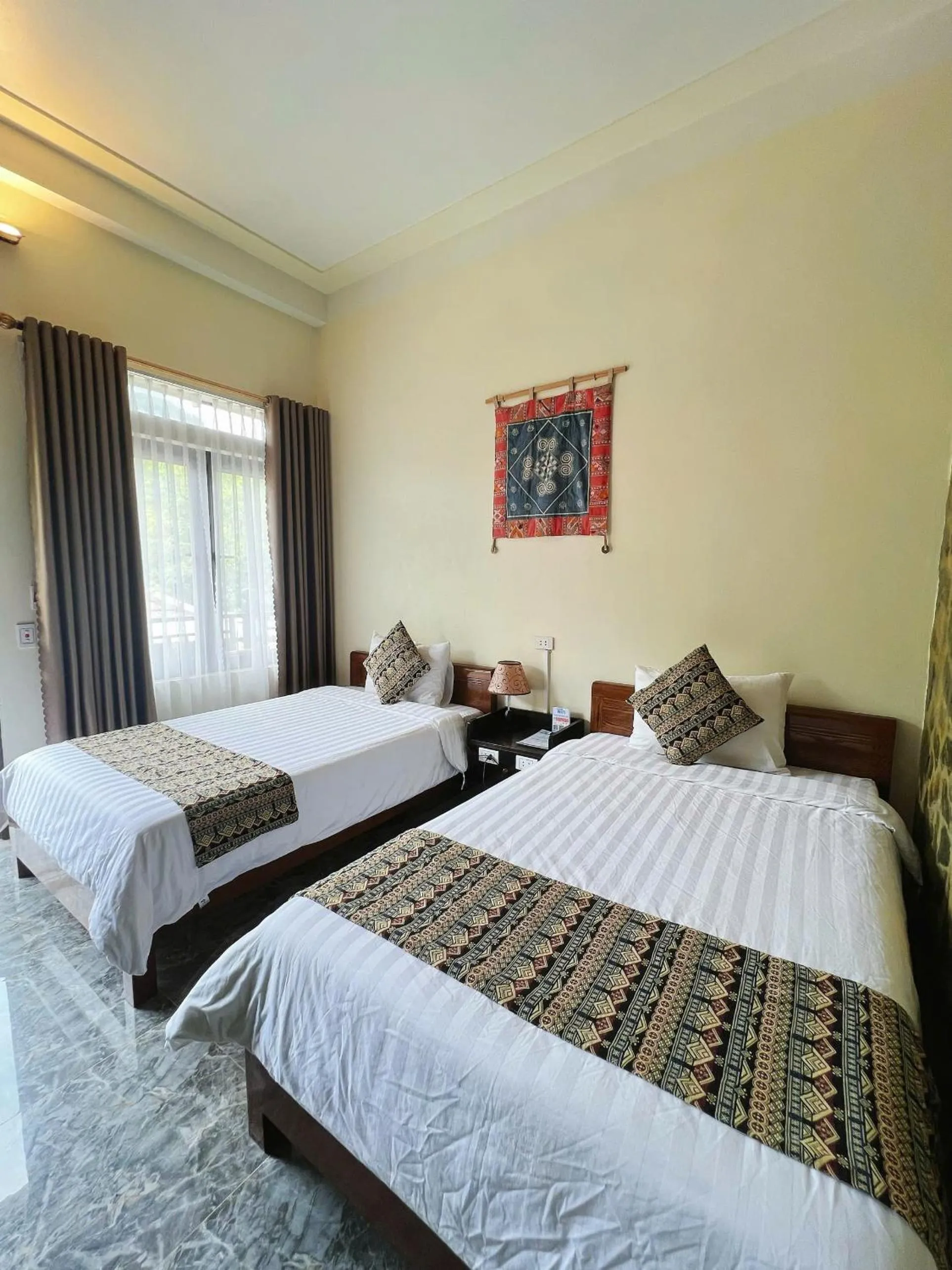 Bed in Mai Châu Happy House