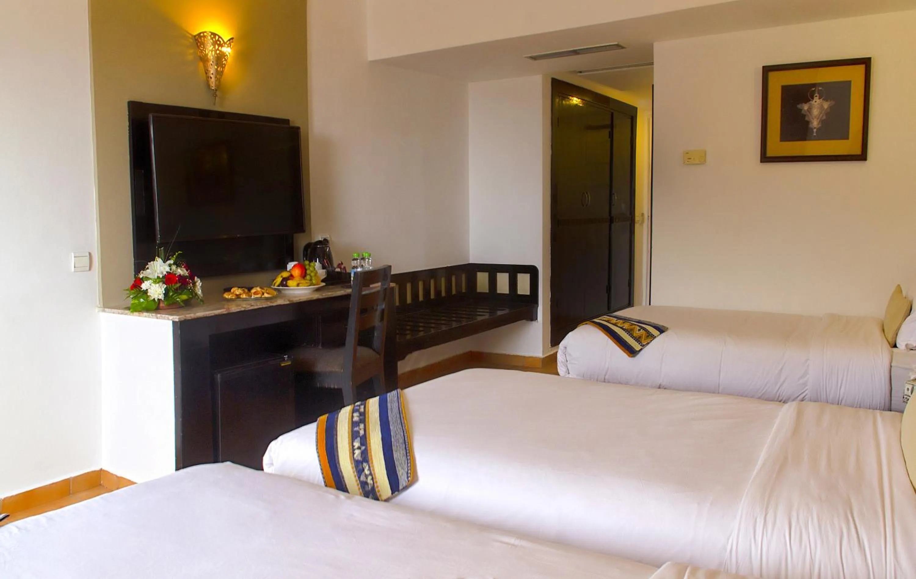 Bed in Odyssee Park Hotel