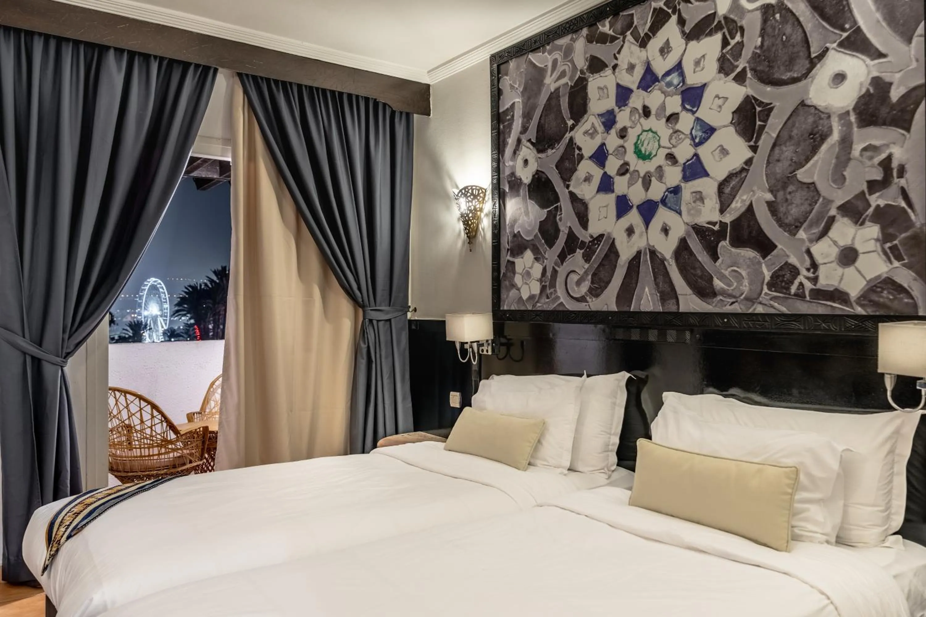 Bed in Odyssee Park Hotel