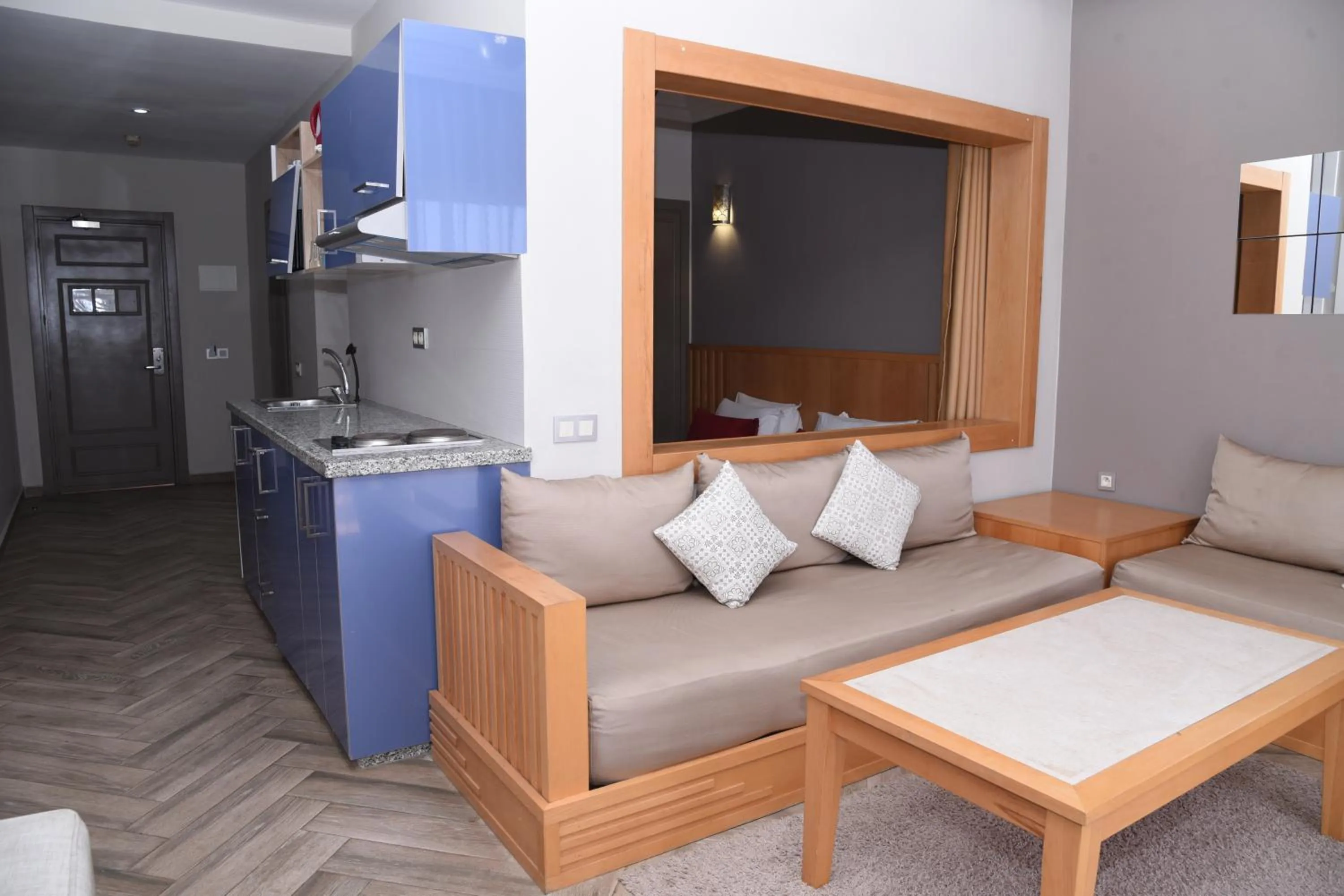 Kitchen or kitchenette in Golden Beach Appart'hotel