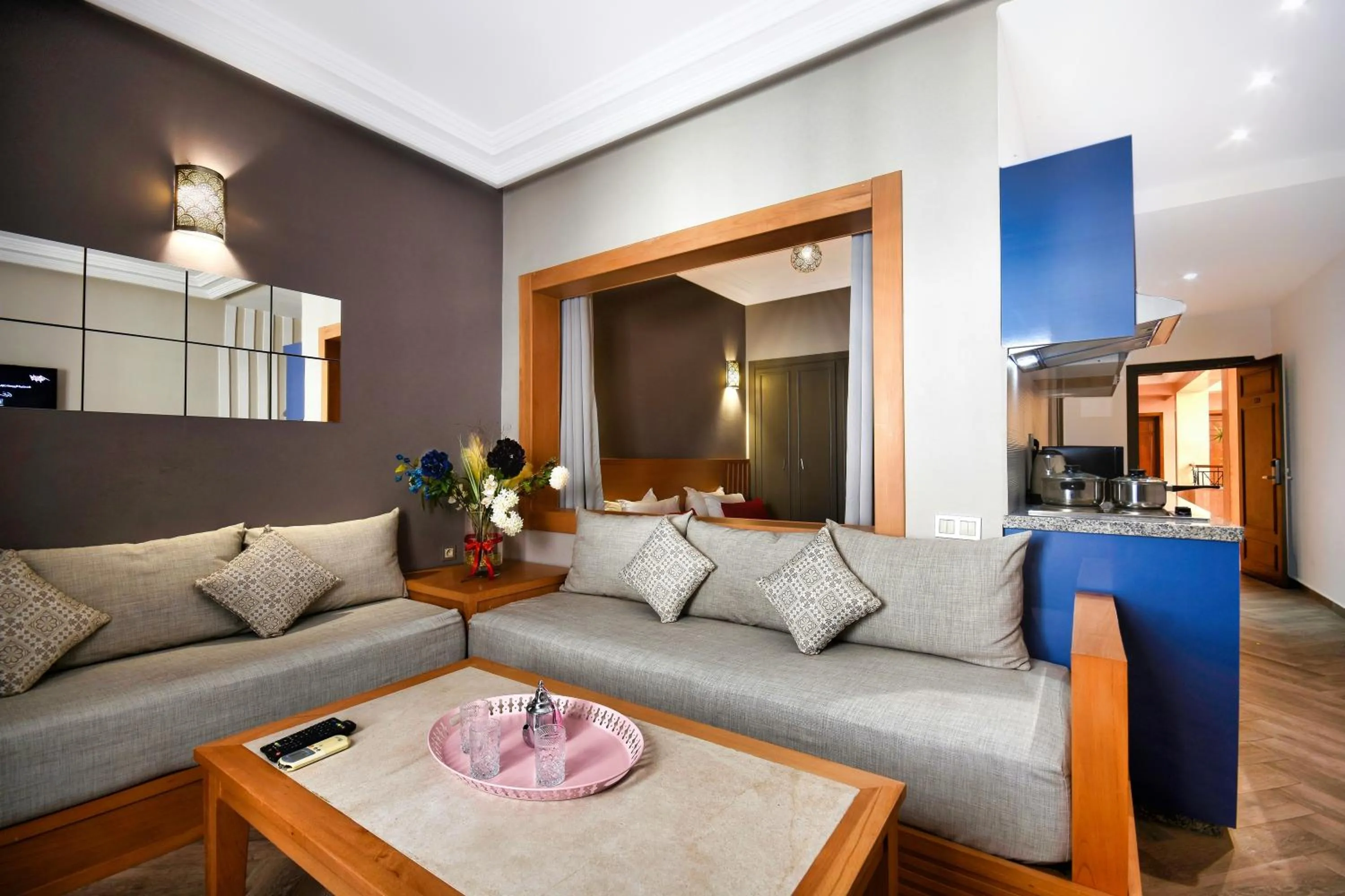 Seating area in Golden Beach Appart'hotel