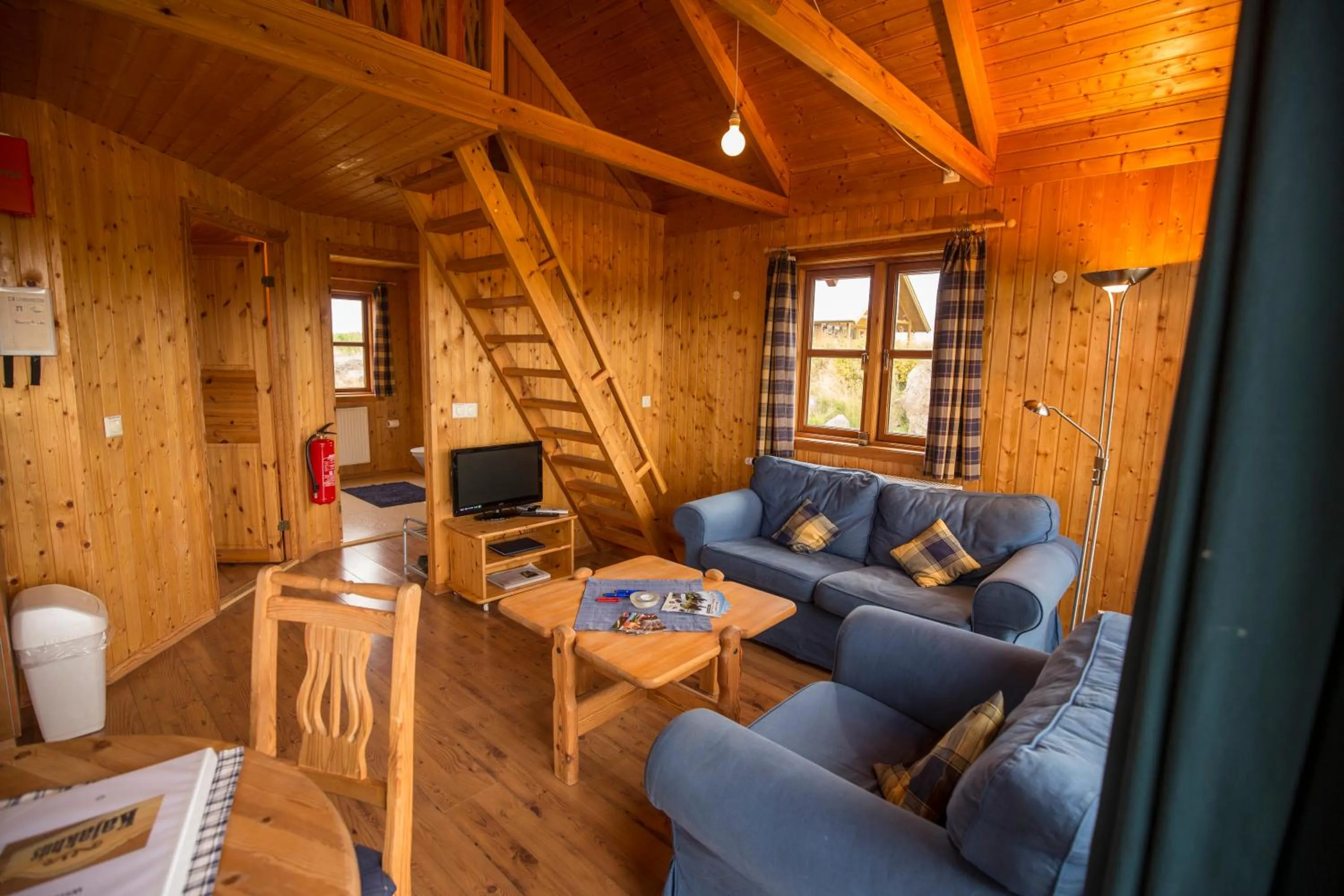 Living room in Hestasport Cottages