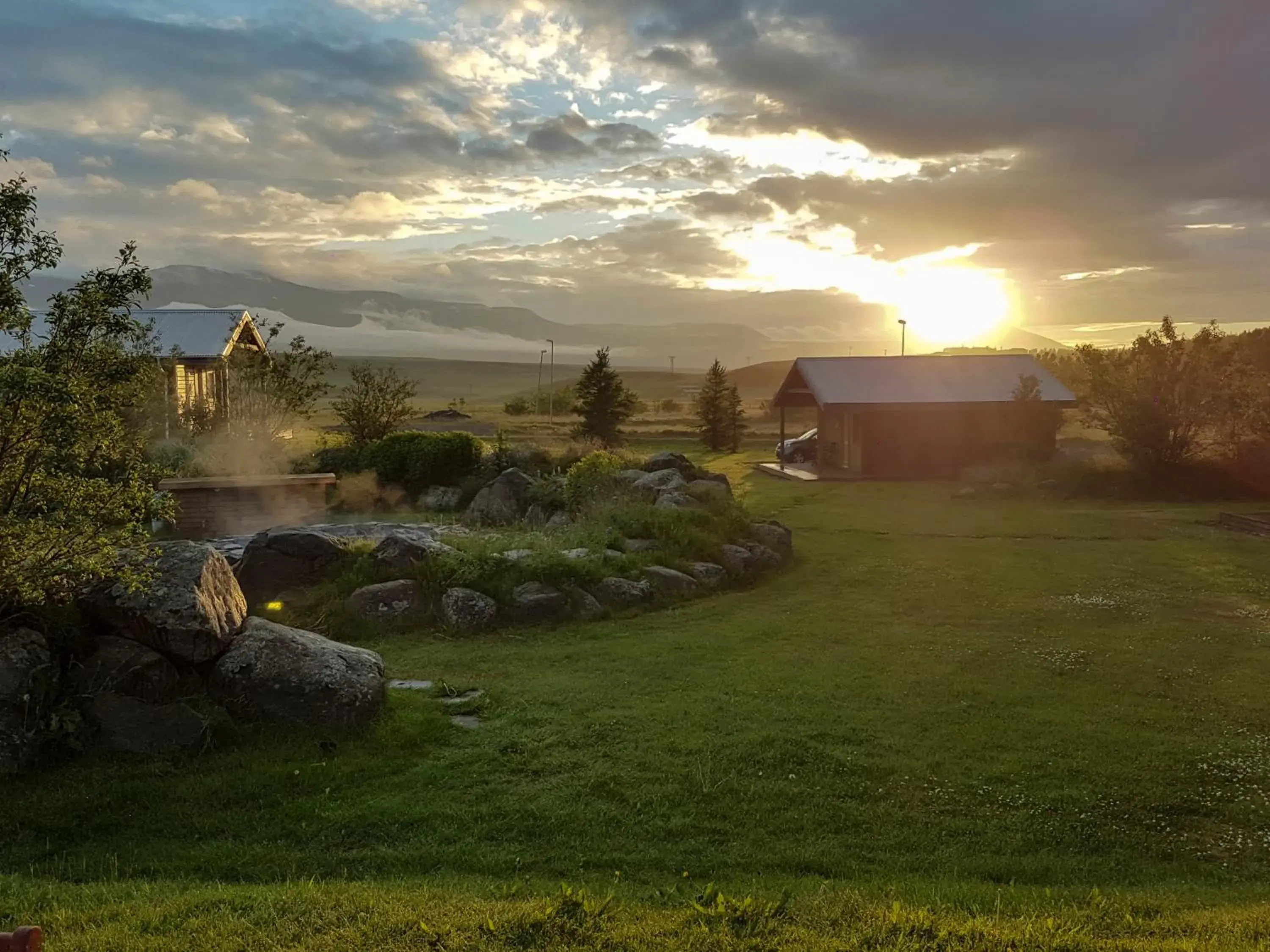 Bird's eye view in Hestasport Cottages Bird's eye view in Hestasport Cottages