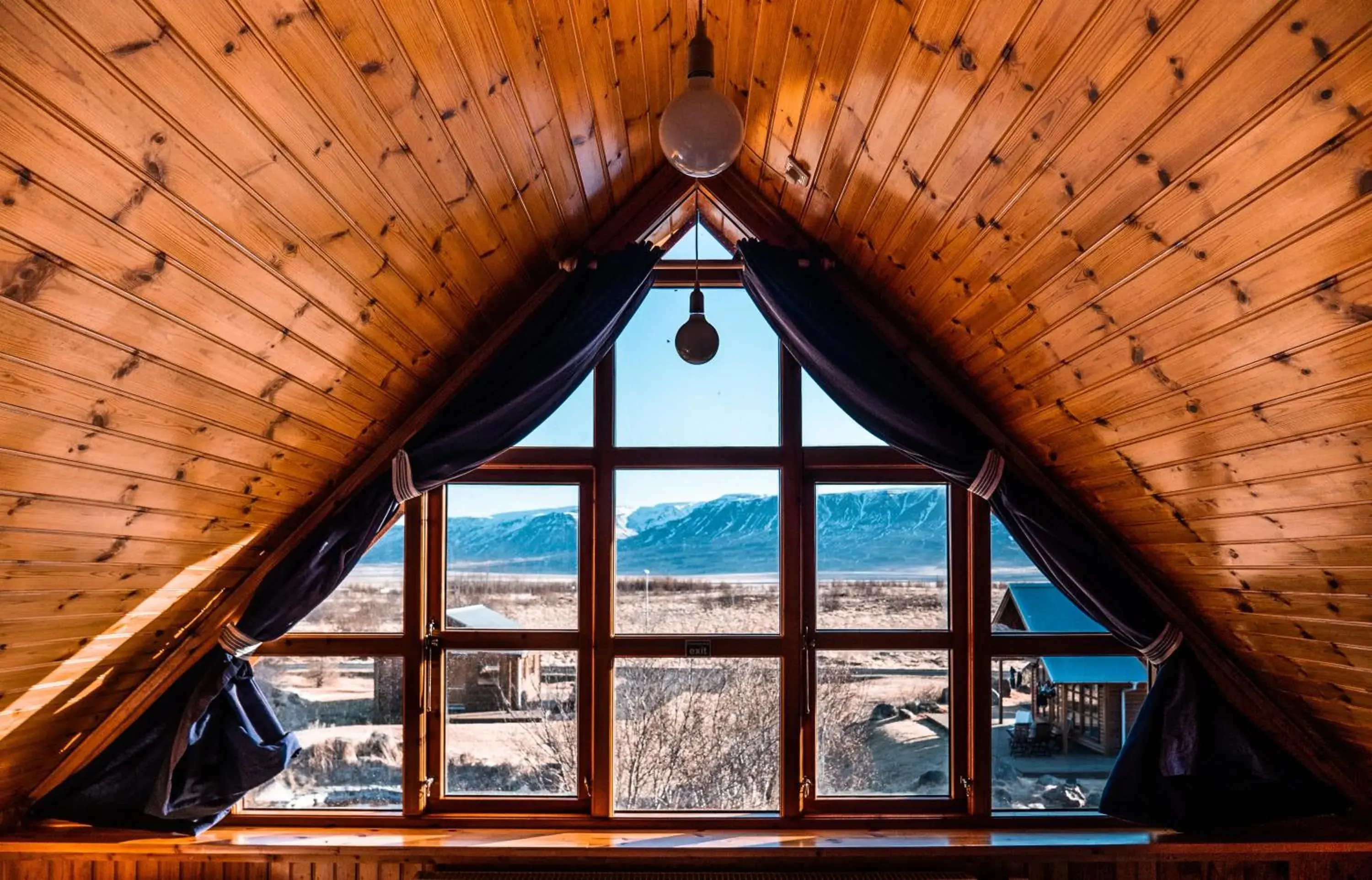 Mountain view in Hestasport Cottages Mountain view in Hestasport Cottages