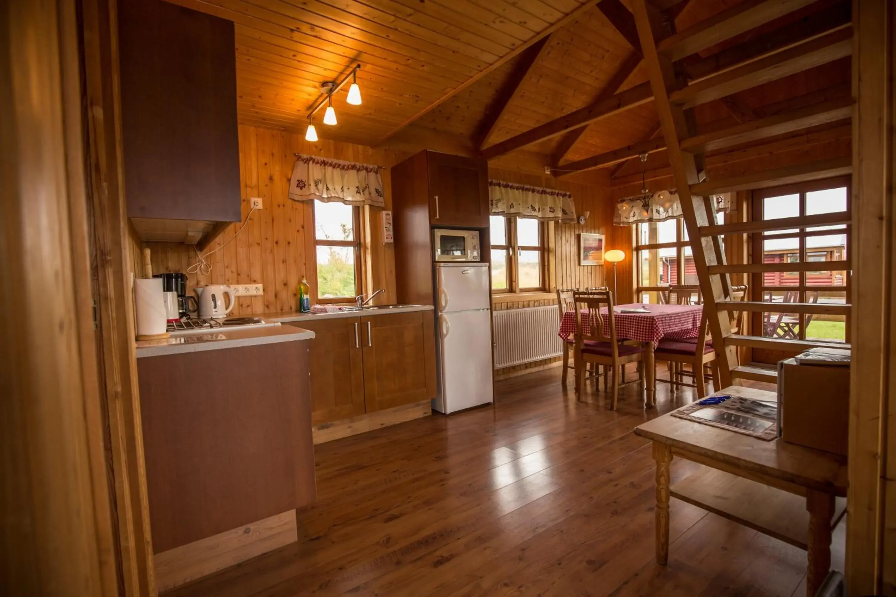Kitchen or kitchenette in Hestasport Cottages Kitchen or kitchenette in Hestasport Cottages