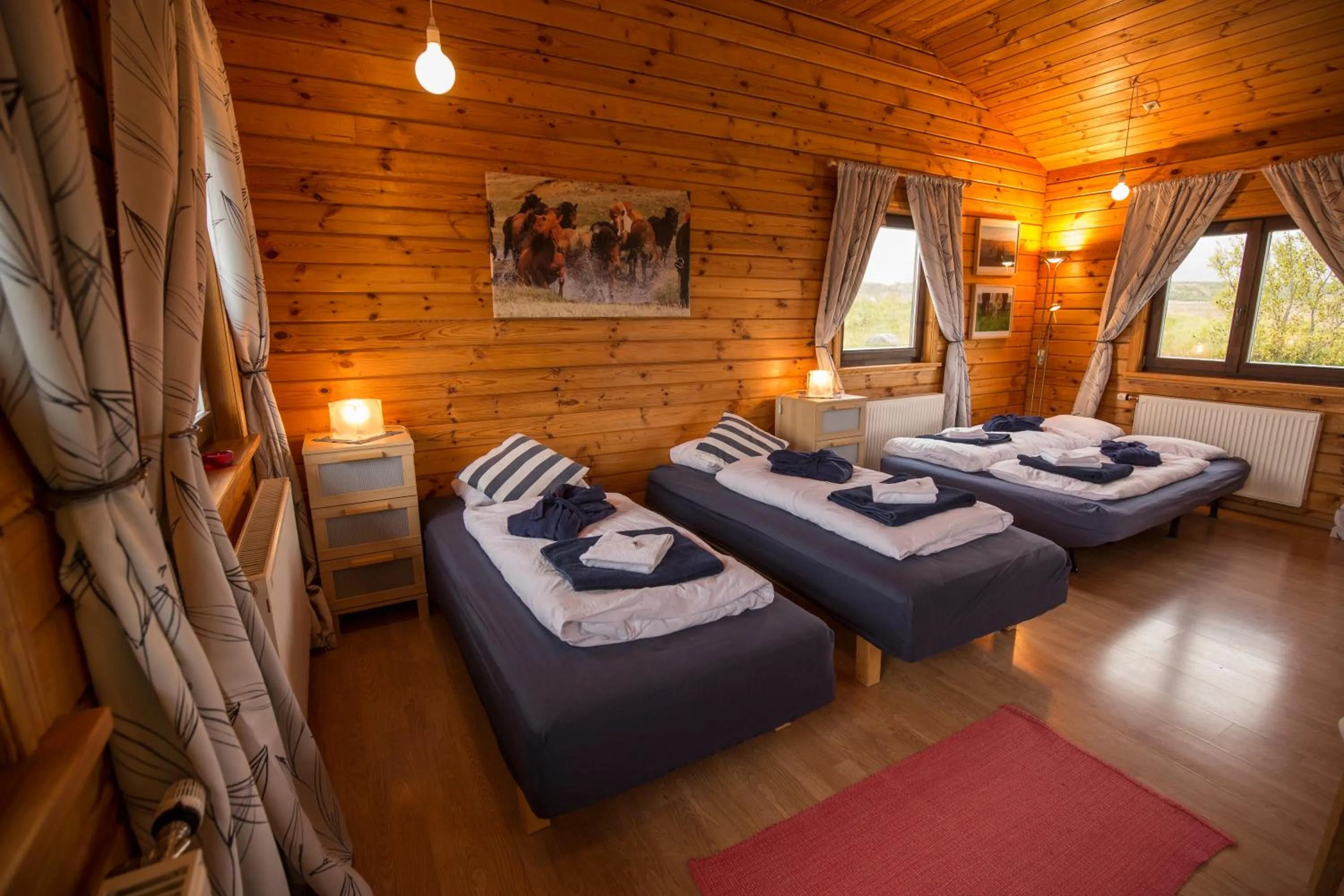 Bedroom, Bed in Hestasport Cottages