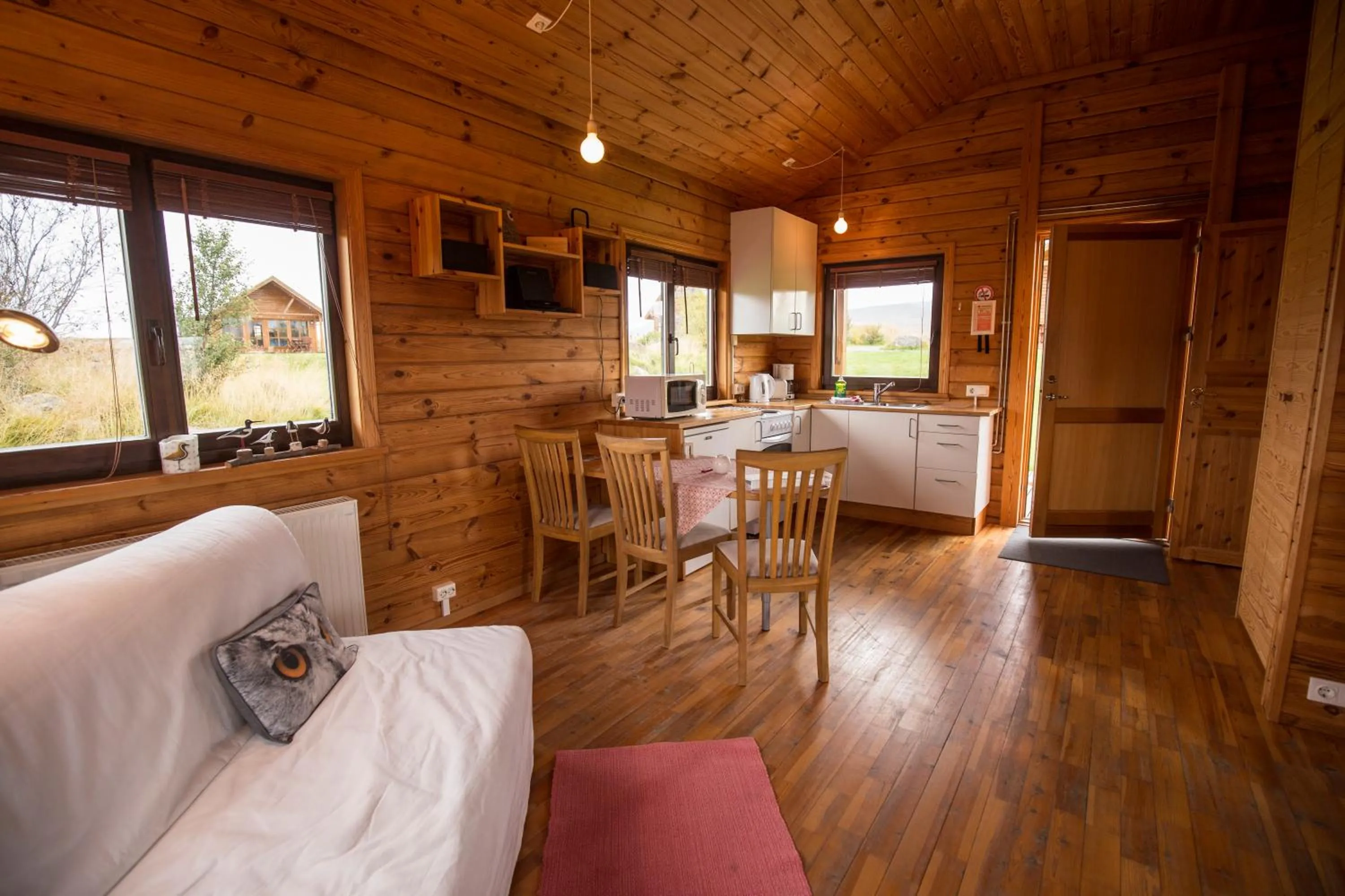 Kitchen or kitchenette in Hestasport Cottages