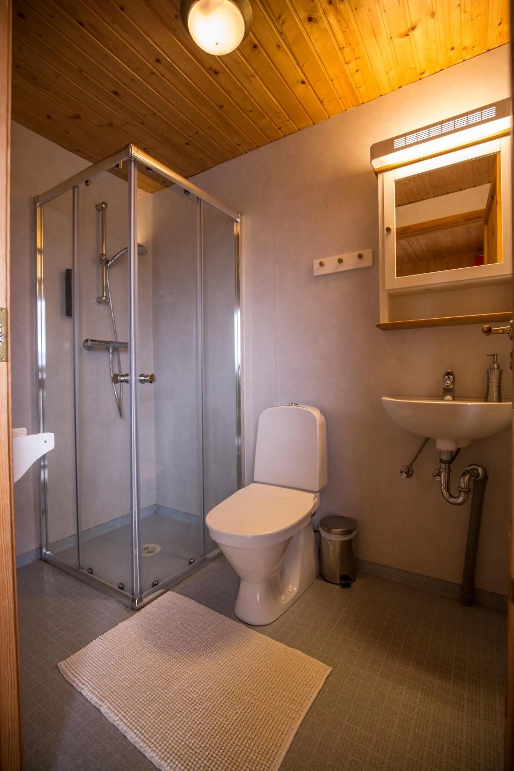 Shower in Hestasport Cottages