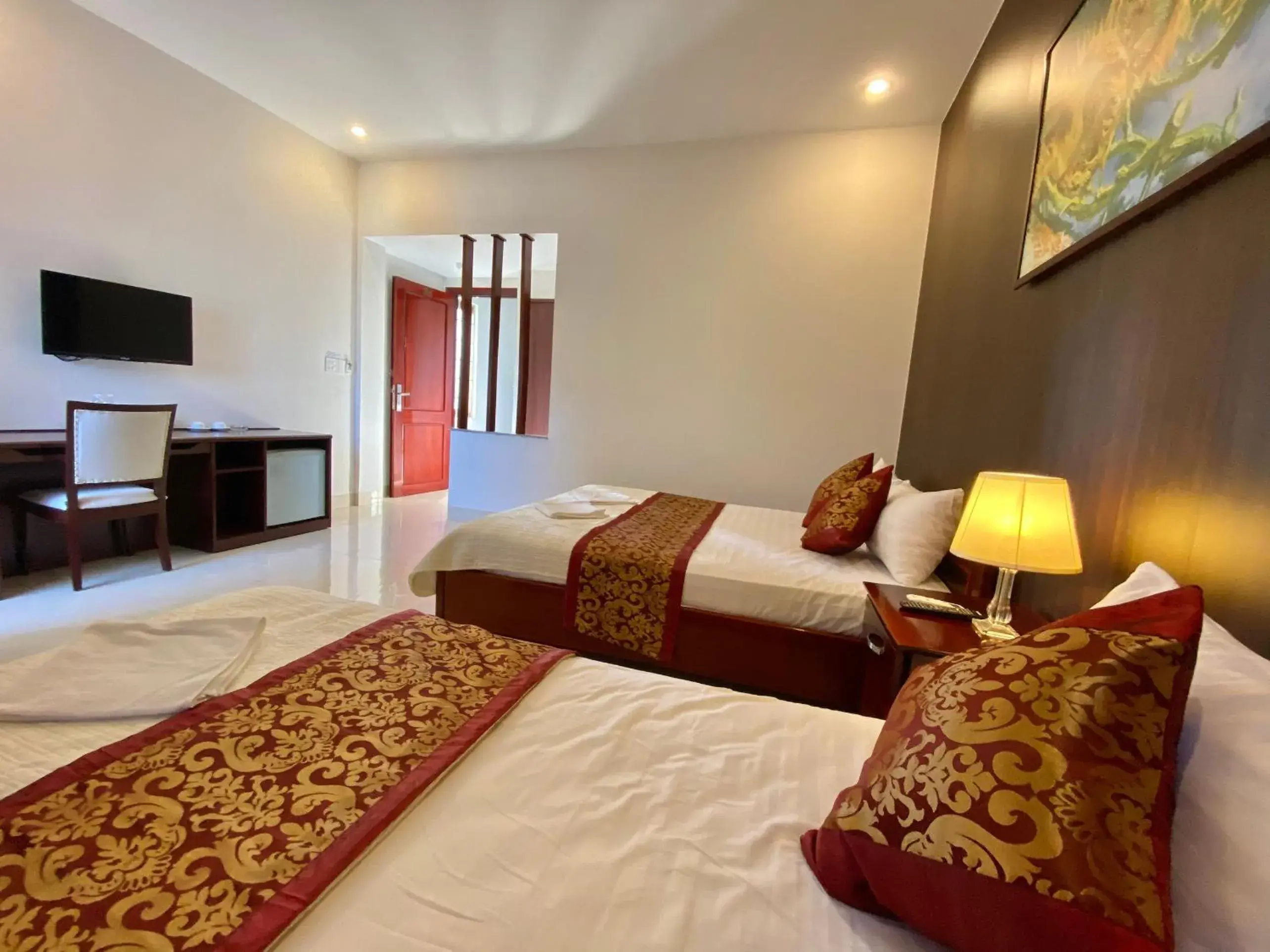 Bed in Hoàng Ngân Hotel Phú Yên Bed in Hoàng Ngân Hotel Phú Yên