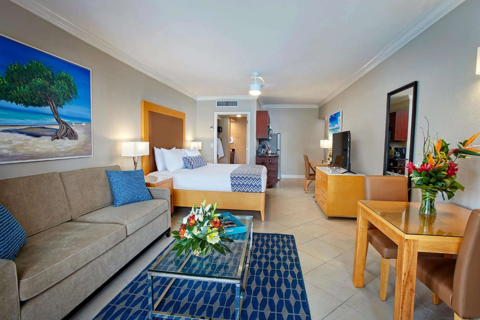 Seating area in Divi Little Bay Beach Resort