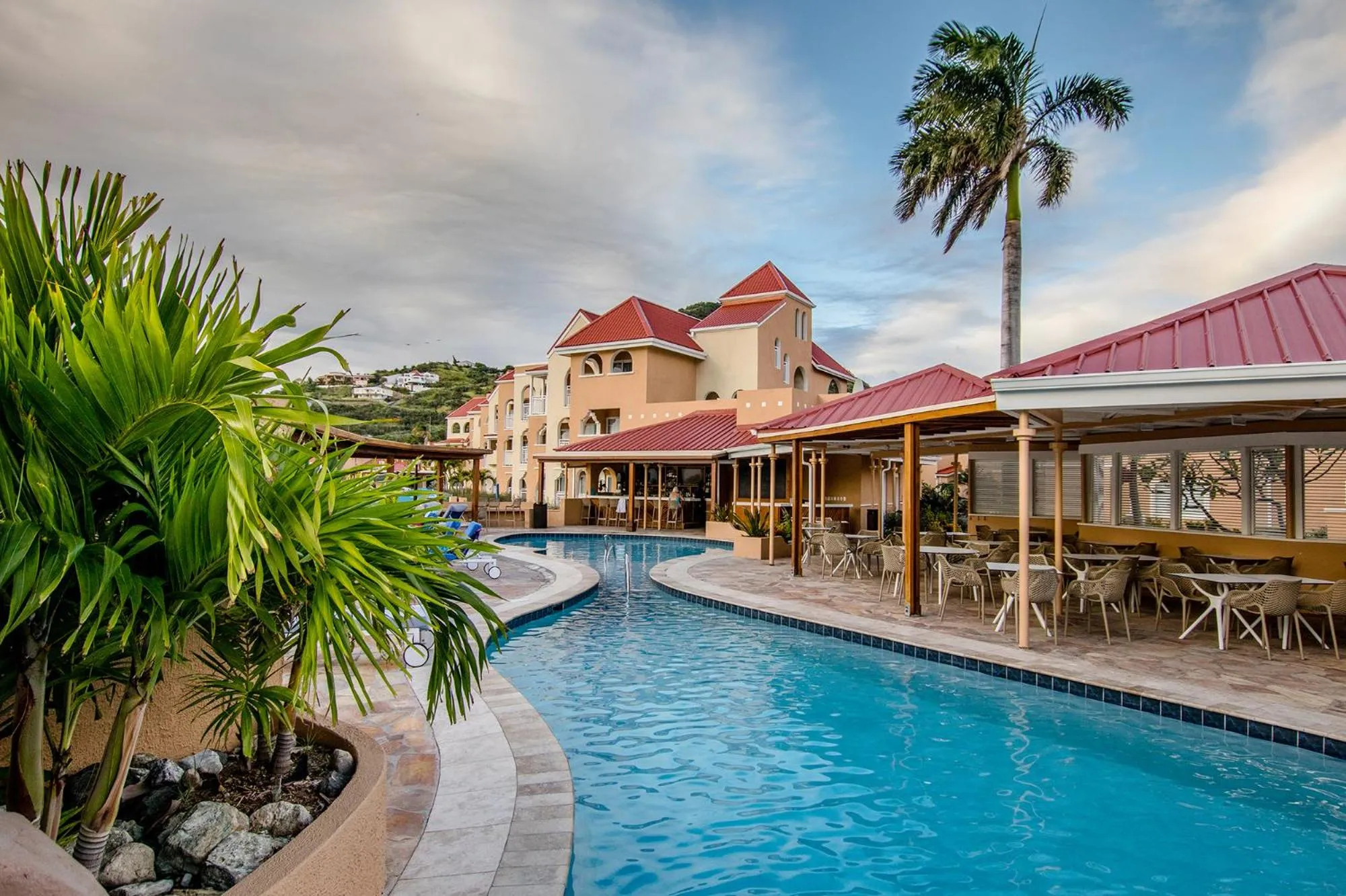 Pool view in Divi Little Bay Beach Resort