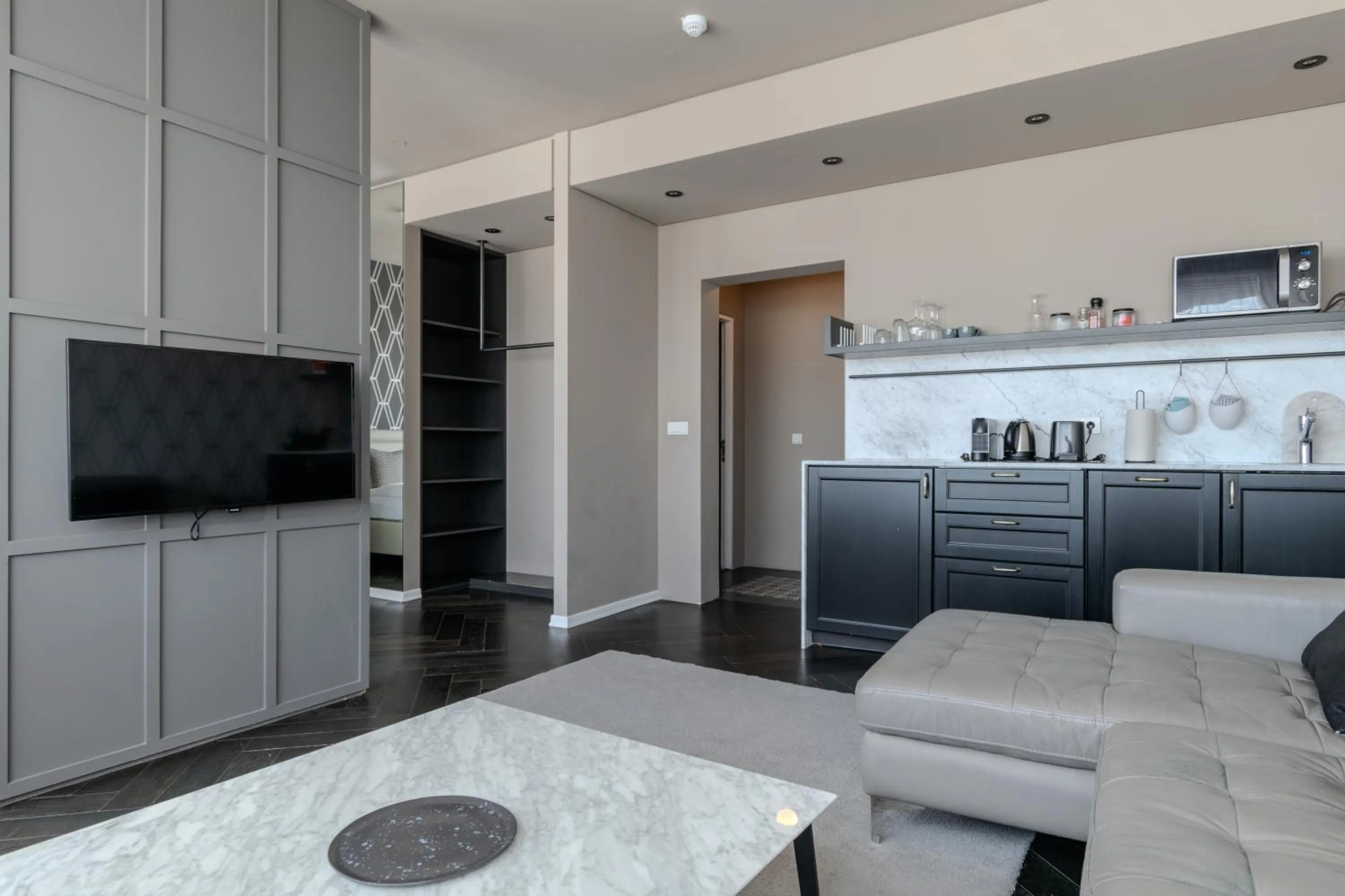 Kitchen or kitchenette in Máni Apartments