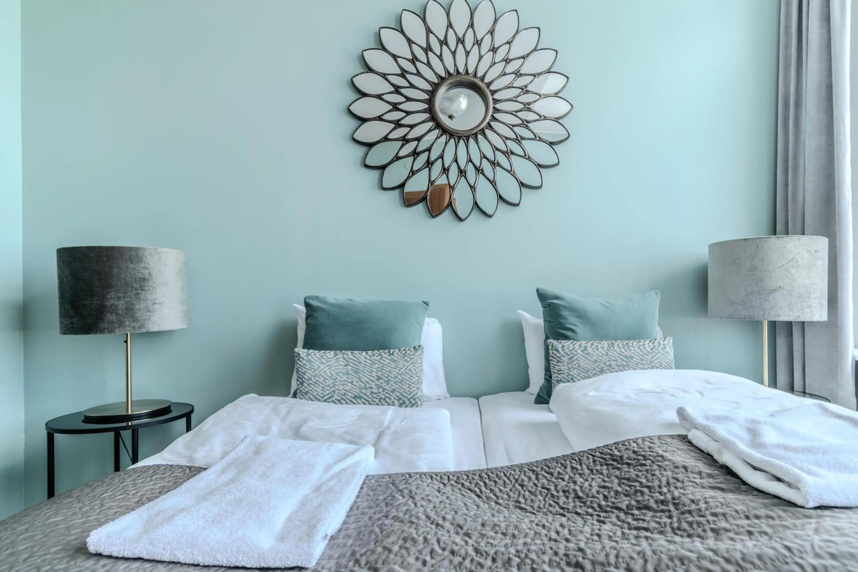 Bed in Máni Apartments