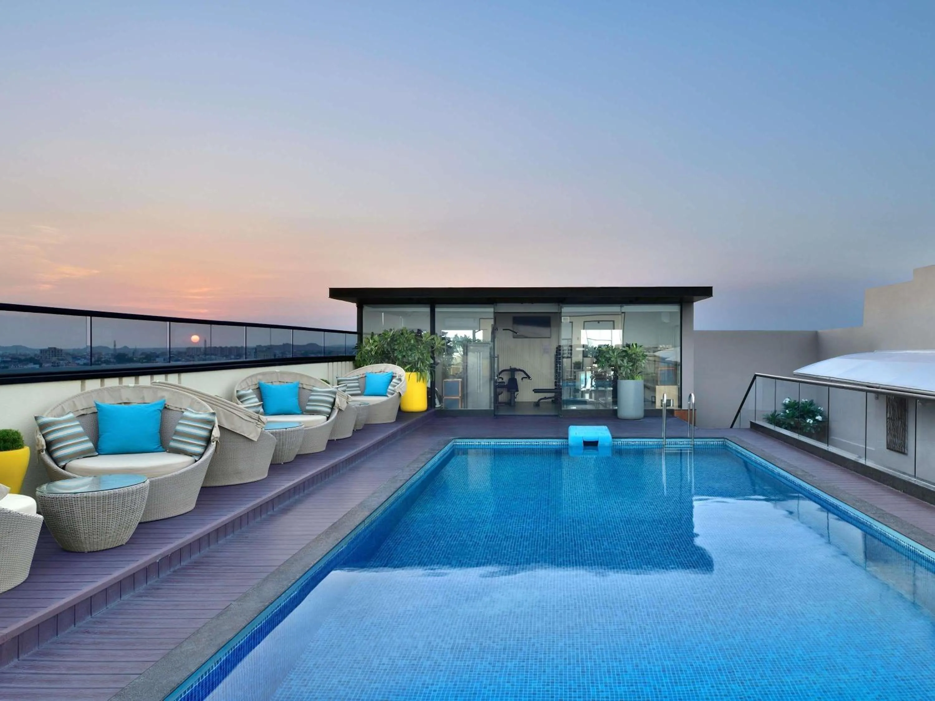 Pool view in Novotel Jodhpur ITI Circle