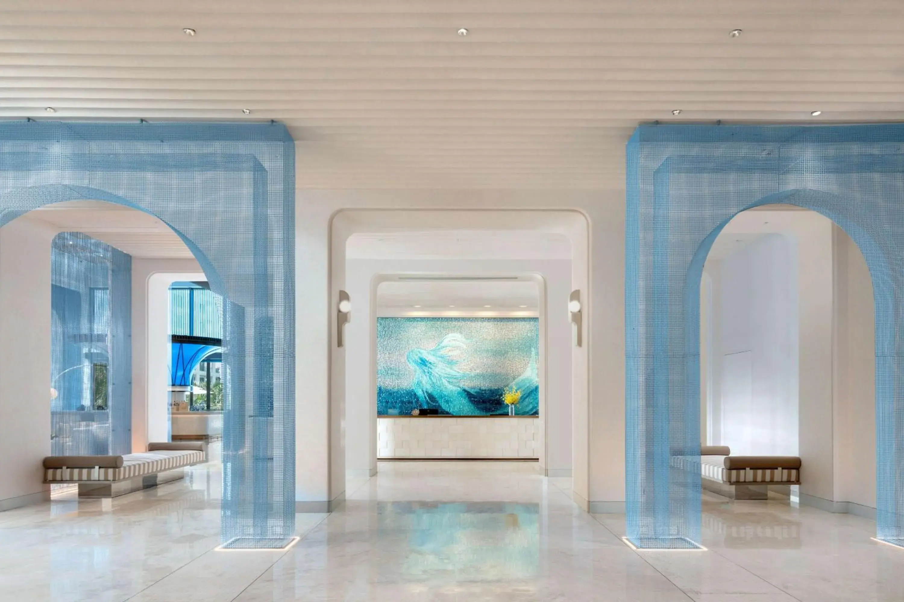 Lobby or reception in The Mermoon Resort Hainan Tufu Bay, Tapestry By Hilton Lobby or reception in The Mermoon Resort Hainan Tufu Bay, Tapestry By Hilton
