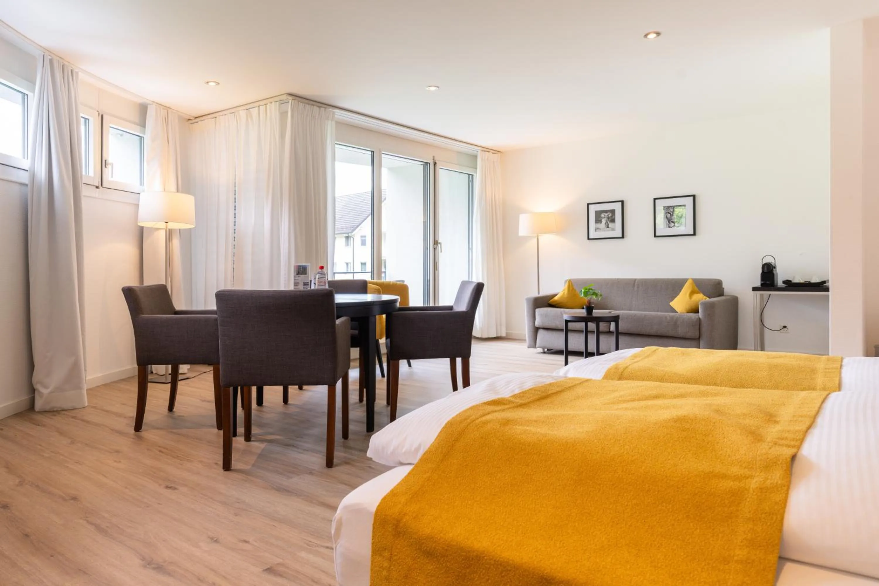 Bed in Hotel Schatzmann