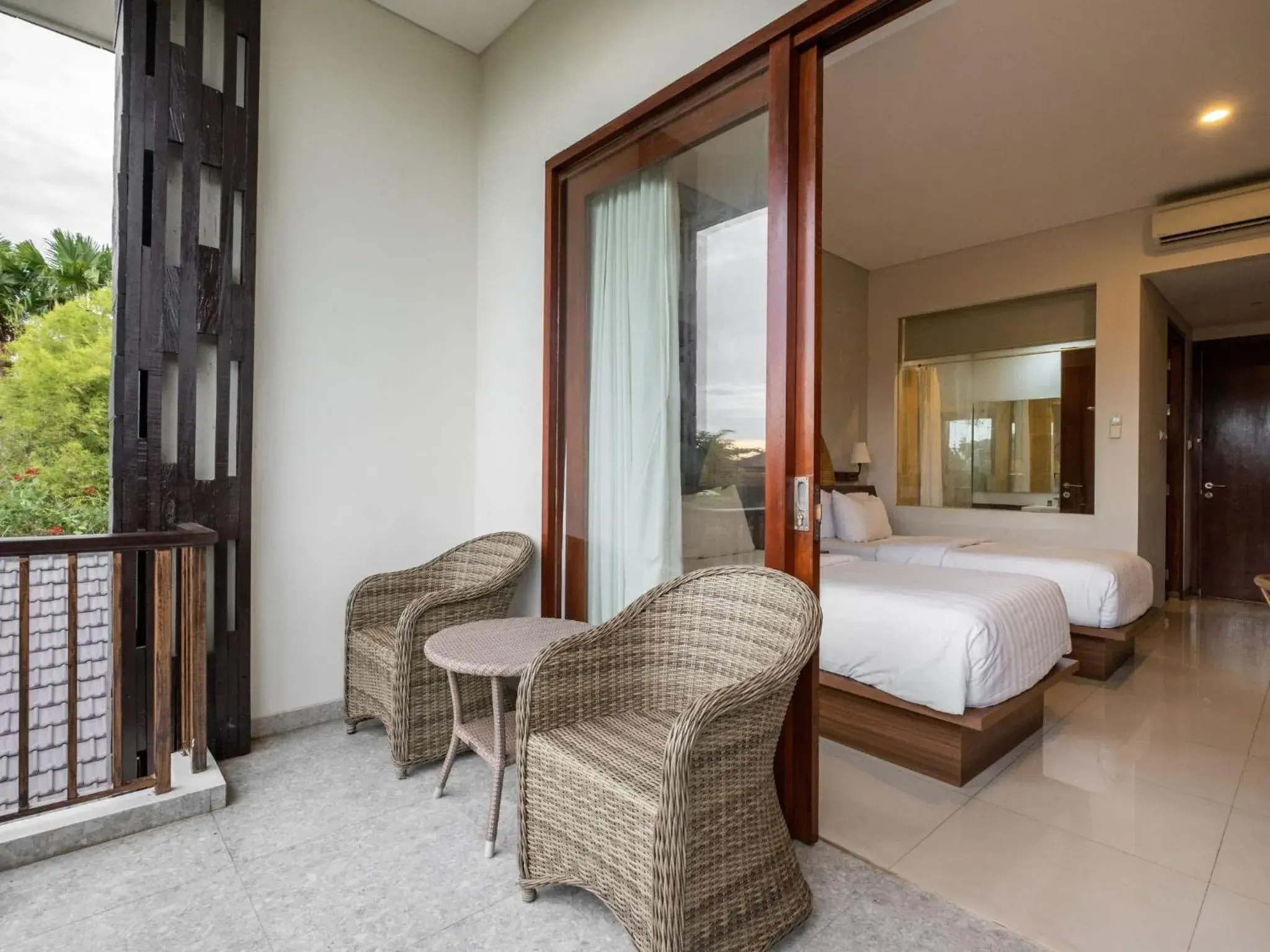 Balcony/Terrace, Bed in Cove Tevana Balcony/Terrace, Bed in Cove Tevana