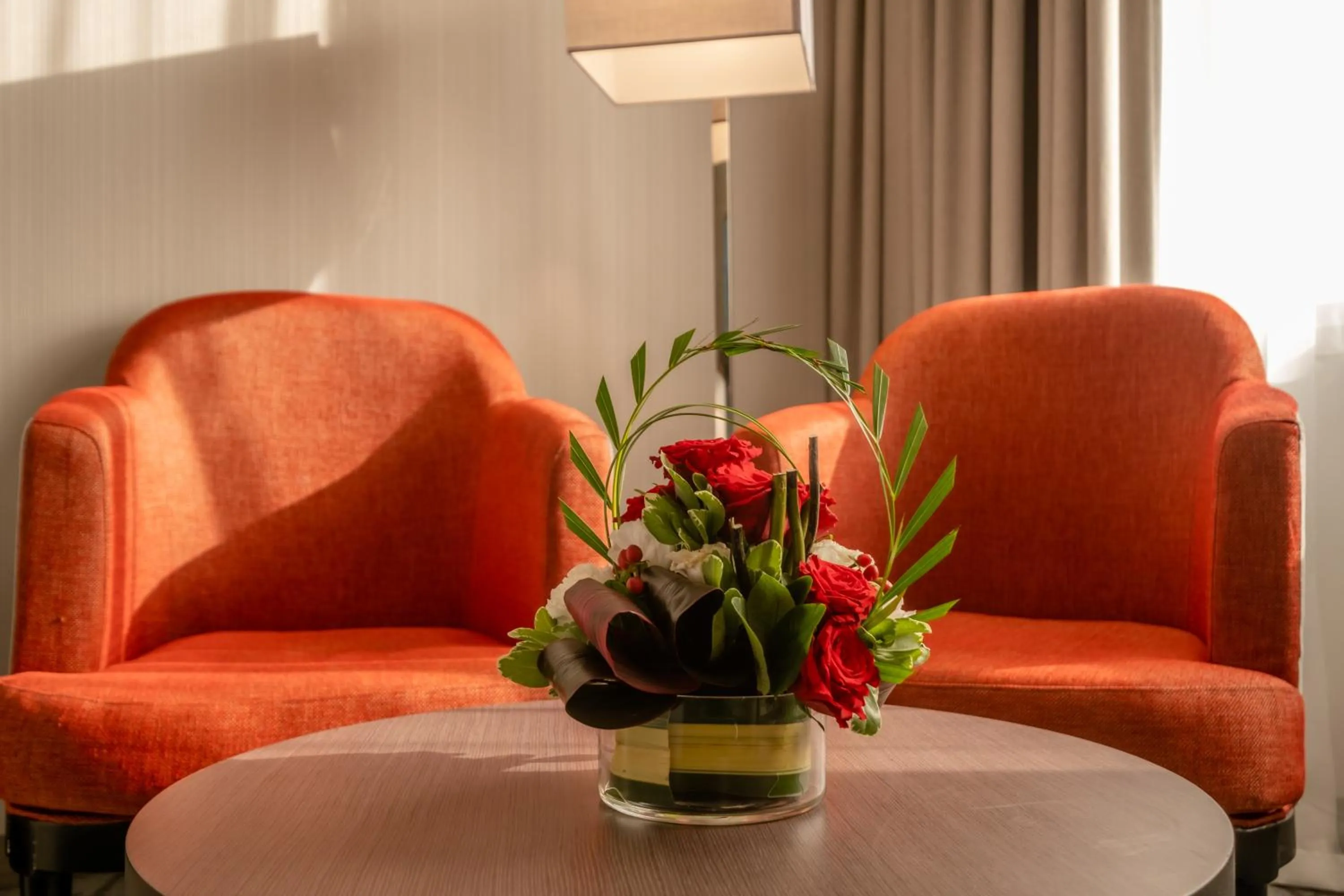 Seating area in Peony Hotel