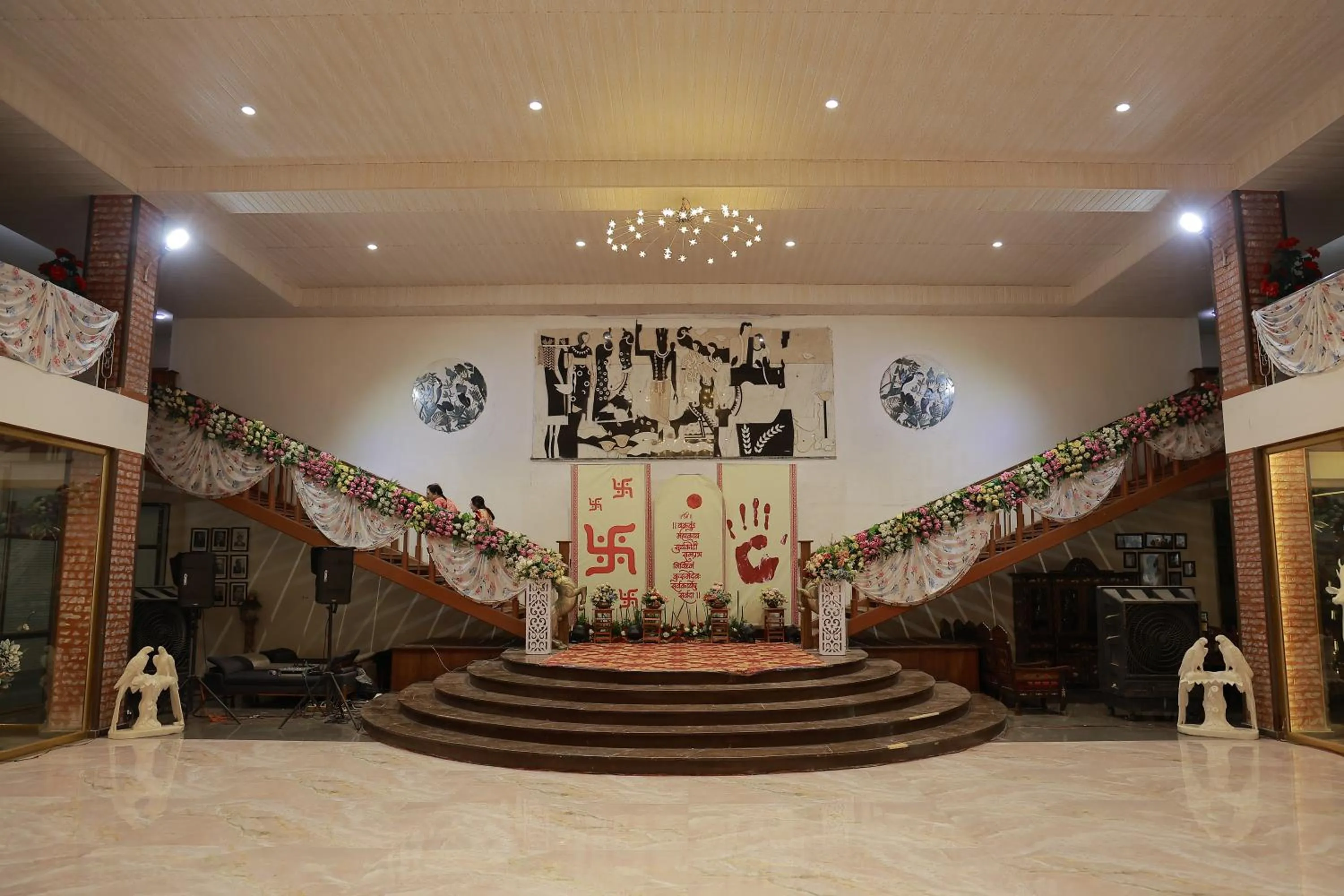Lobby or reception in Hotel Sai Palkhi Niwara