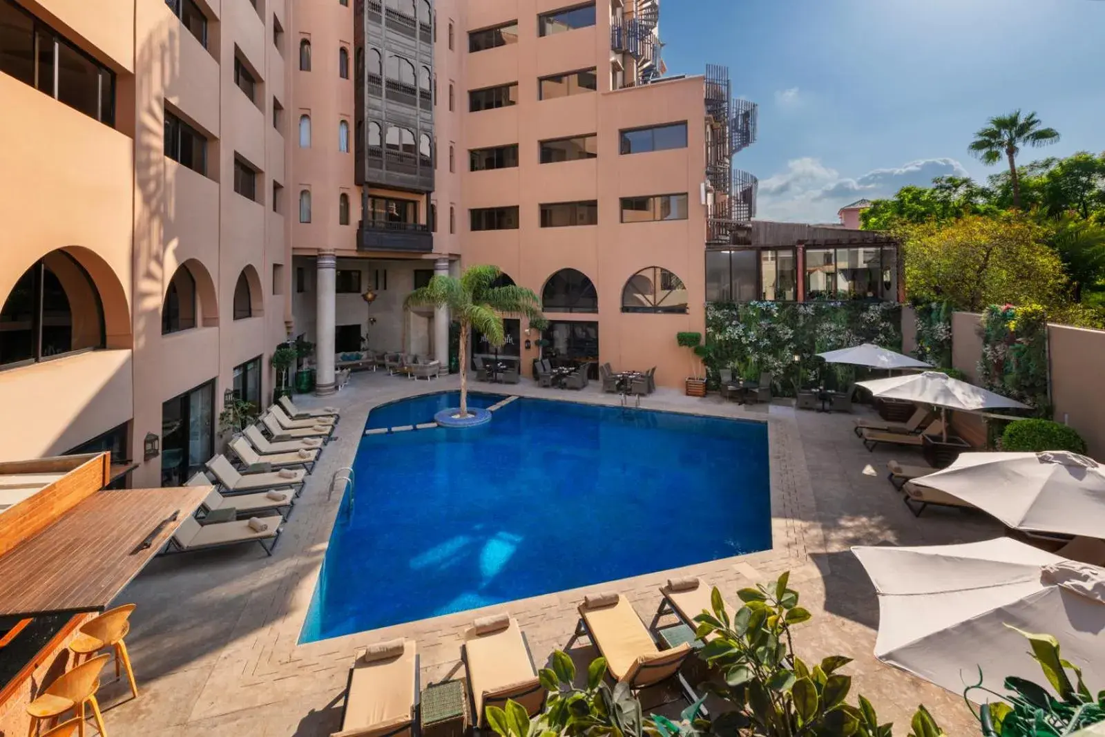 Pool view in Hivernage Marrakech Pool view in Hivernage Marrakech