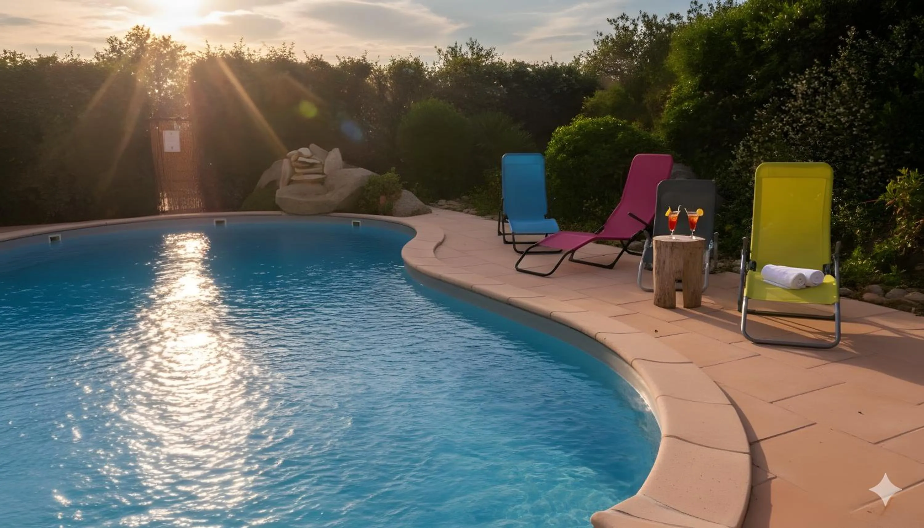 Swimming pool in studio 1 pièce 16 m2 climatisé 2 personnes piscine partagée