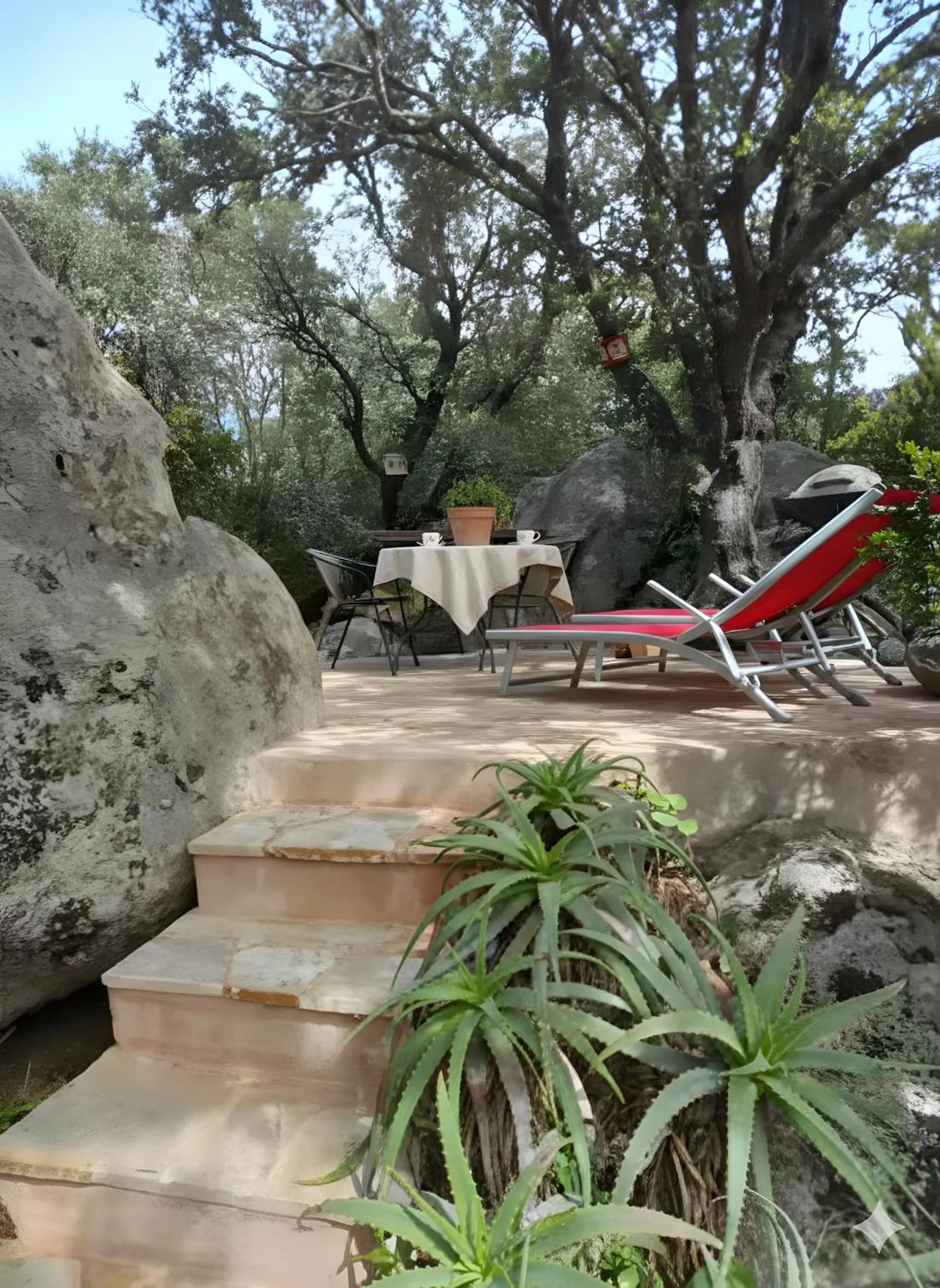 Patio in studio 1 pièce 16 m2 climatisé 2 personnes piscine partagée