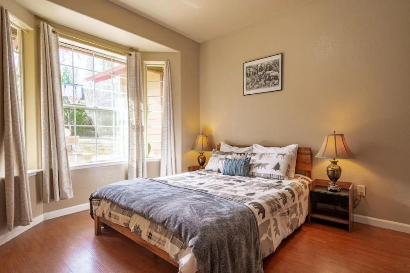 Bed in Forest Cabin by China Creek