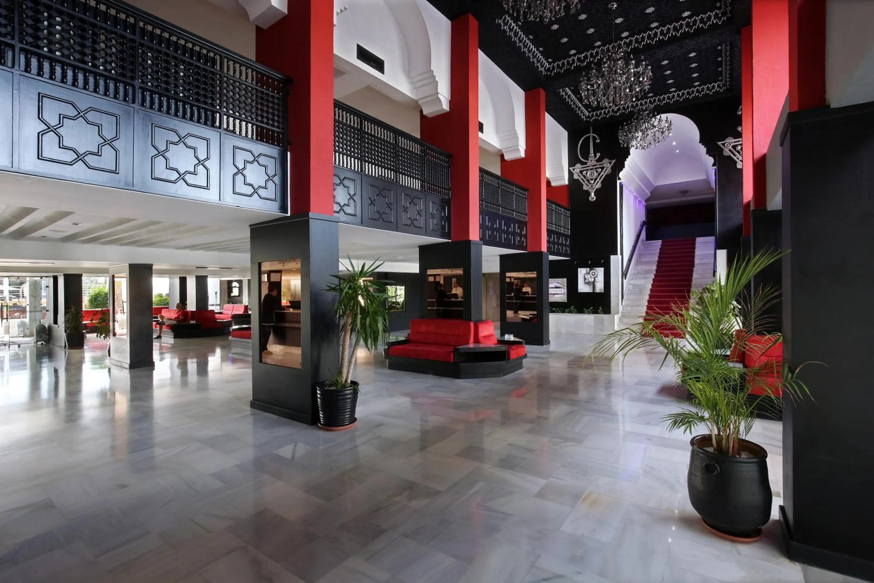 Communal lounge/ TV room in Anezi Tower Hotel