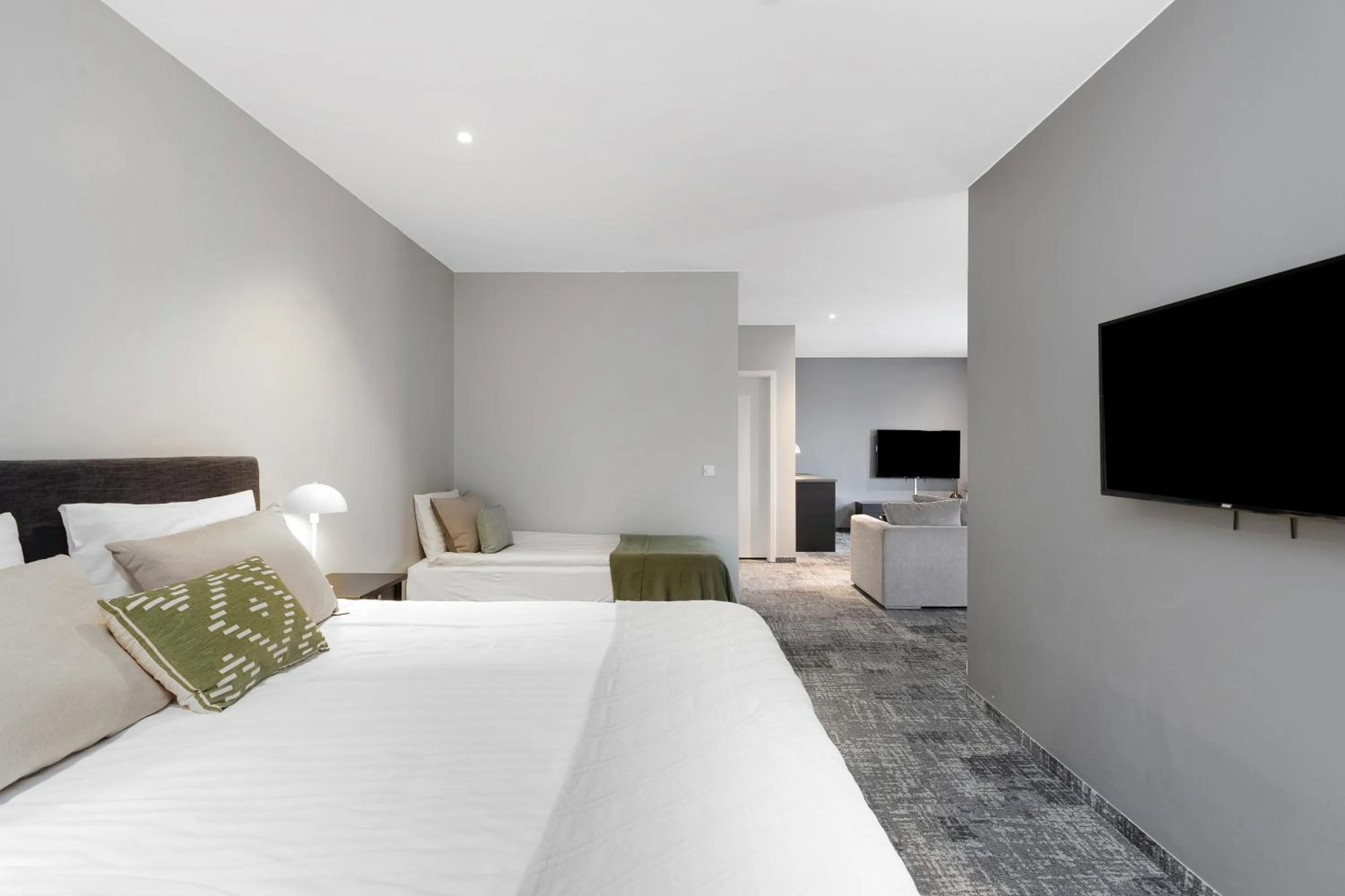 Bed in Konvin Hotel by Reykjavik Keflavik Airport