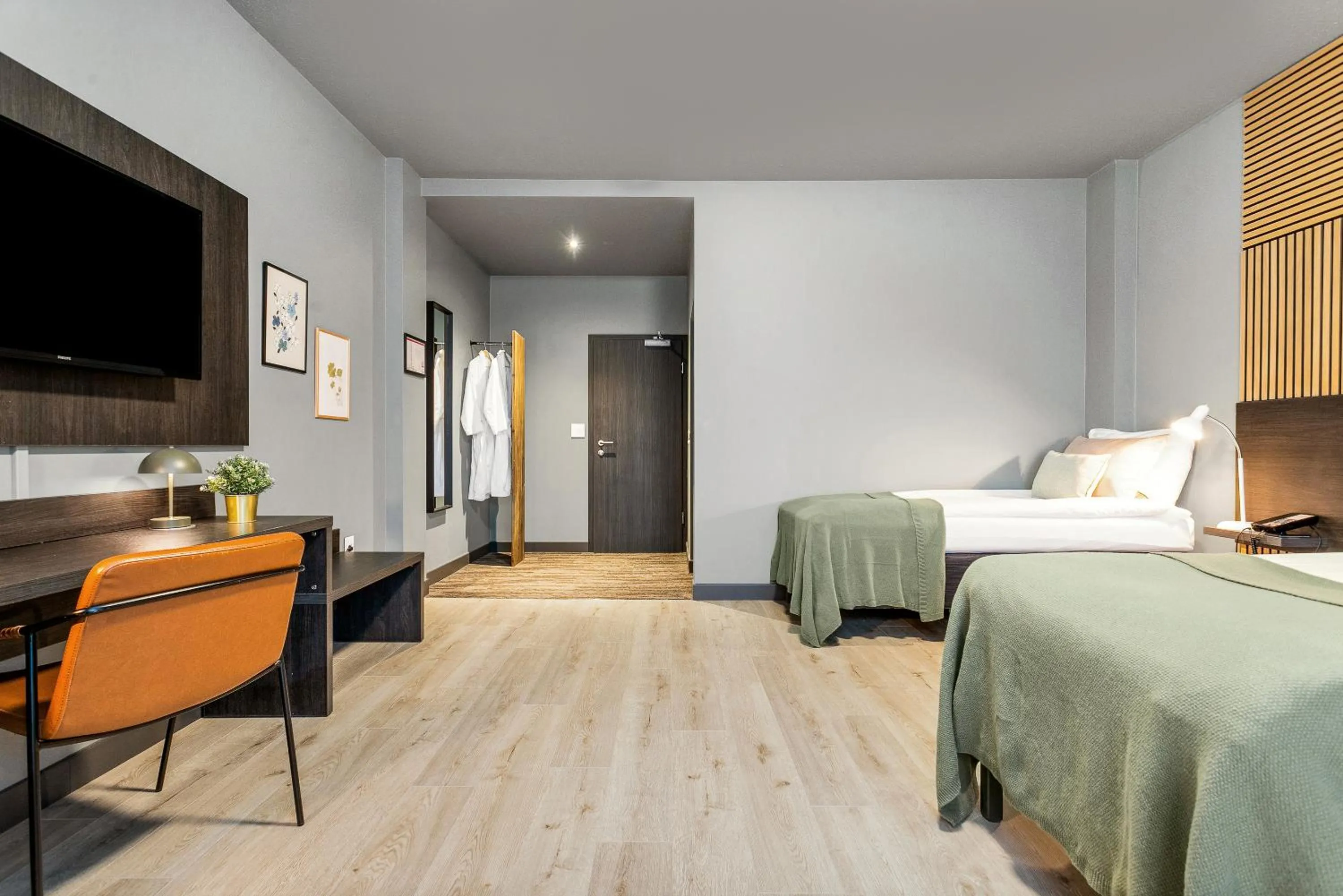 Bed in Konvin Hotel by Reykjavik Keflavik Airport