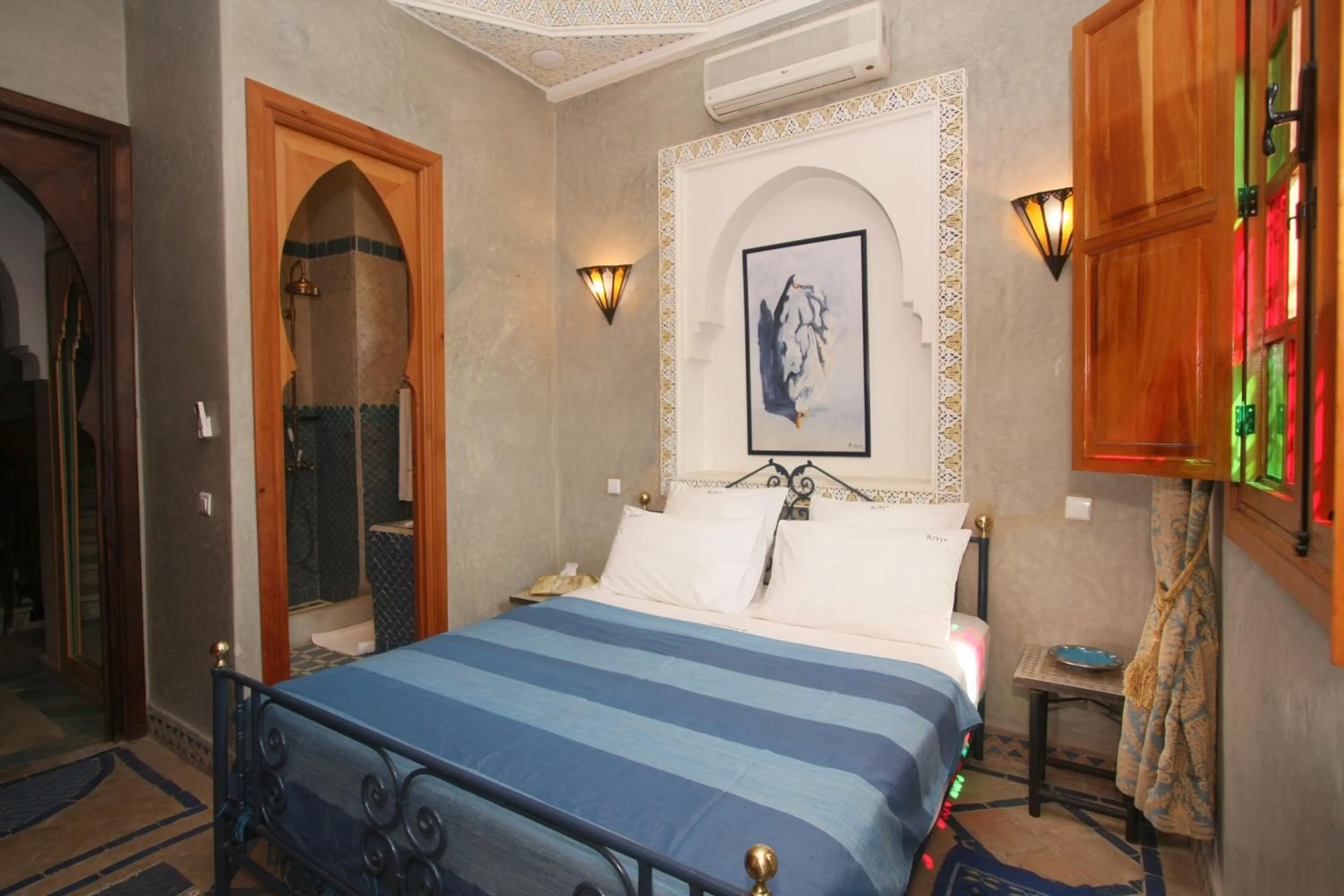 Decorative detail, Bed in Riad Mazal