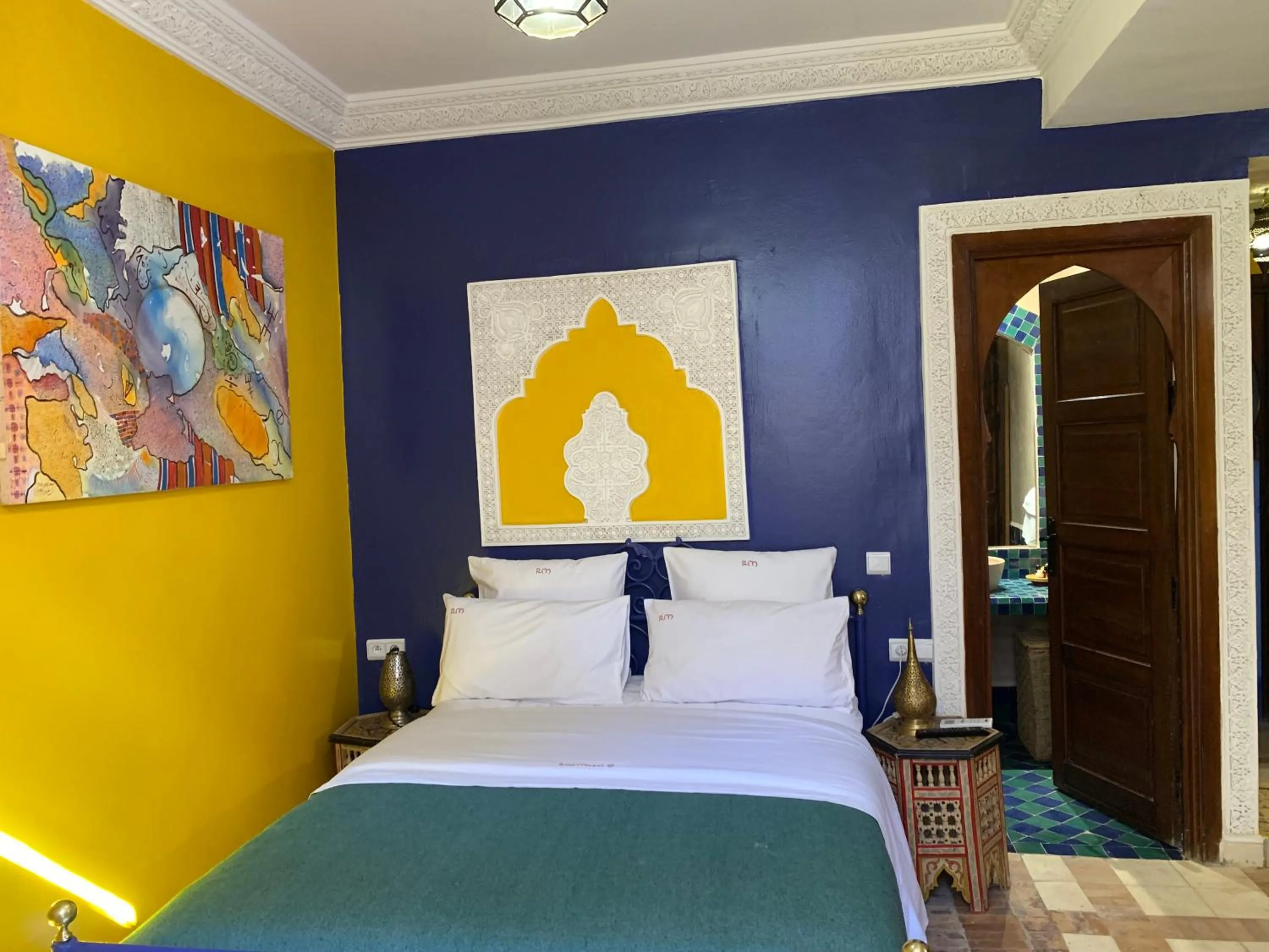 Bed in Riad Mazal