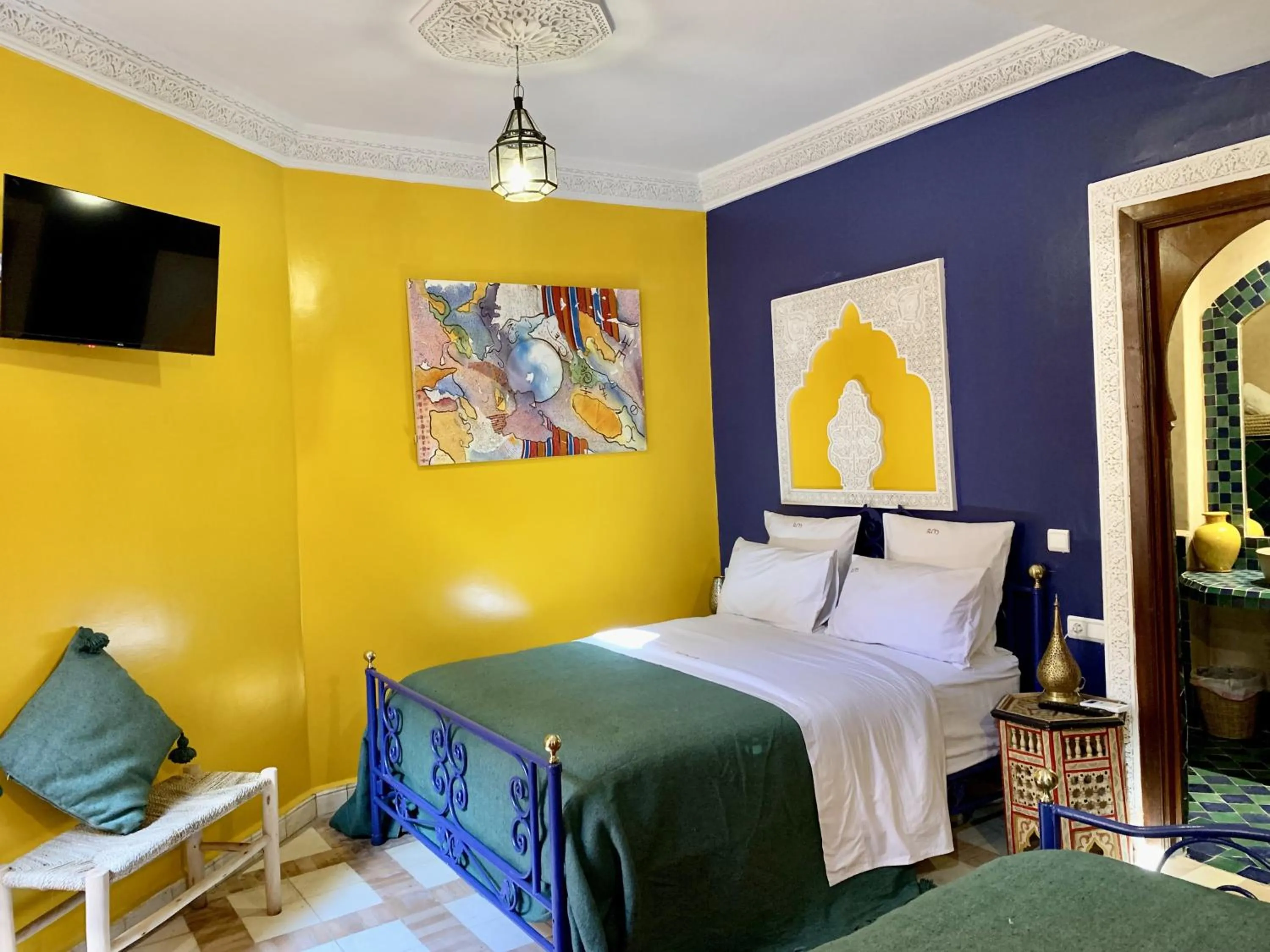Bed in Riad Mazal