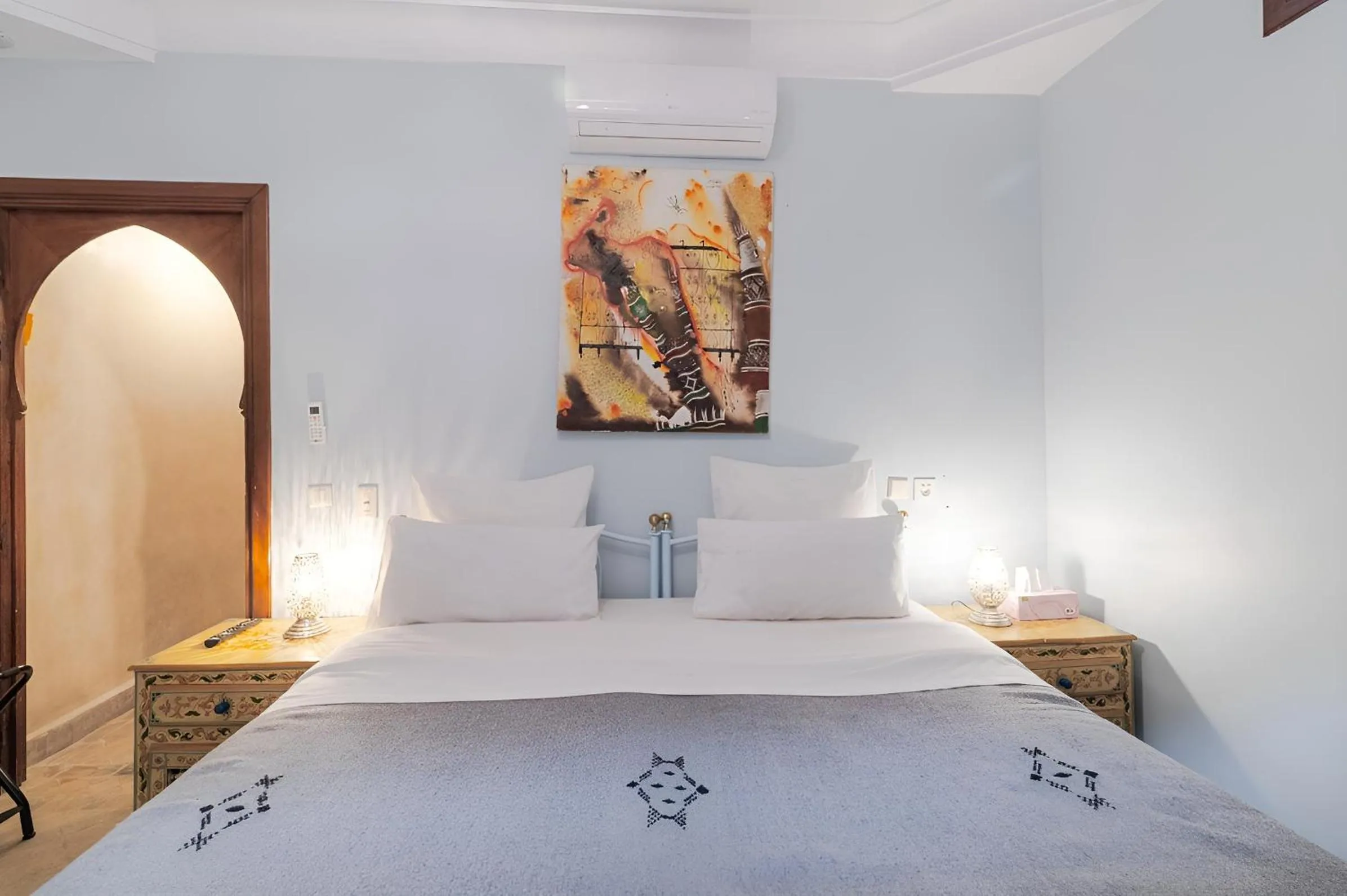 Bed in Riad Mazal