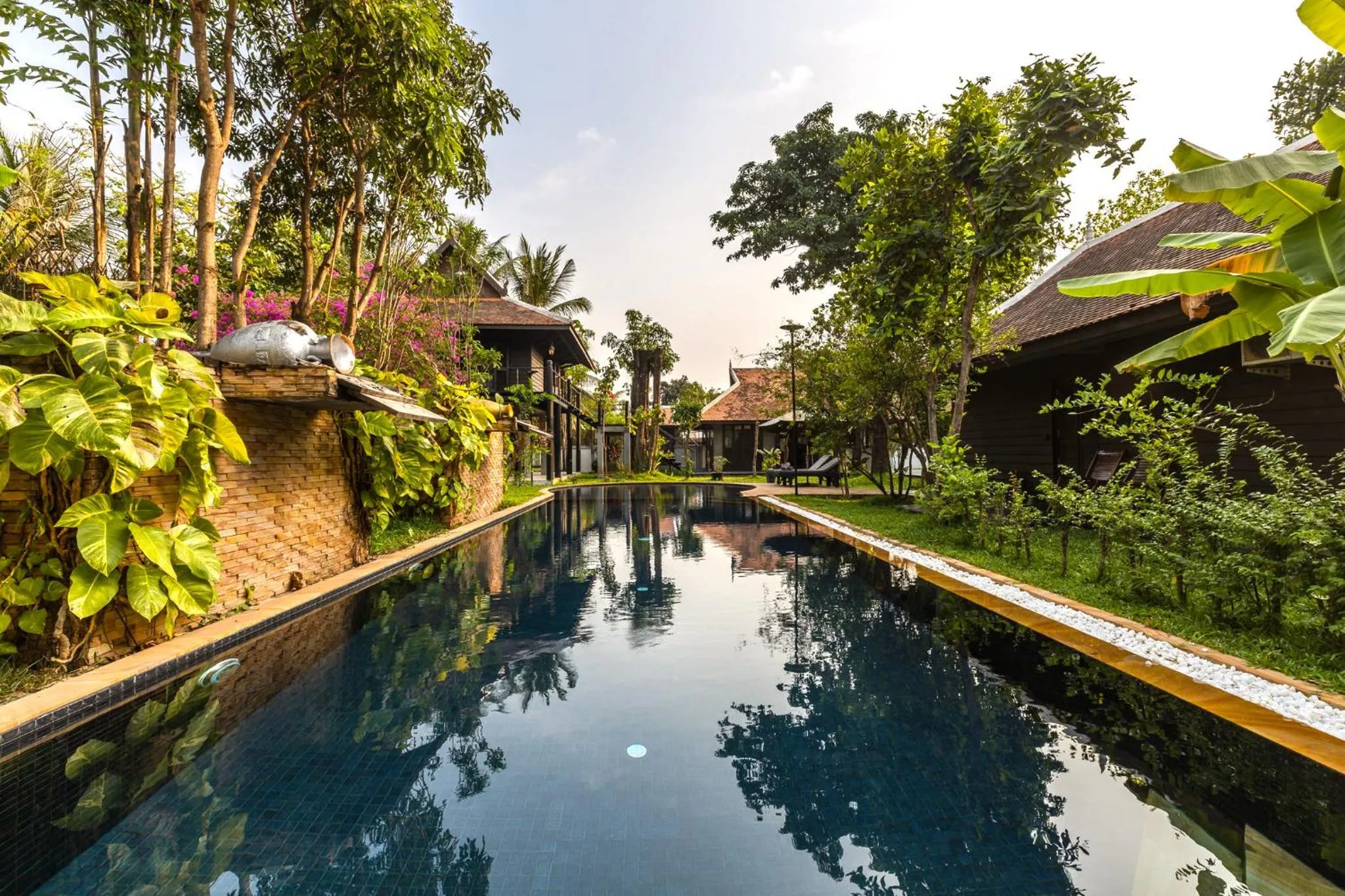 Garden view in SOK VILLA by Angkorstays