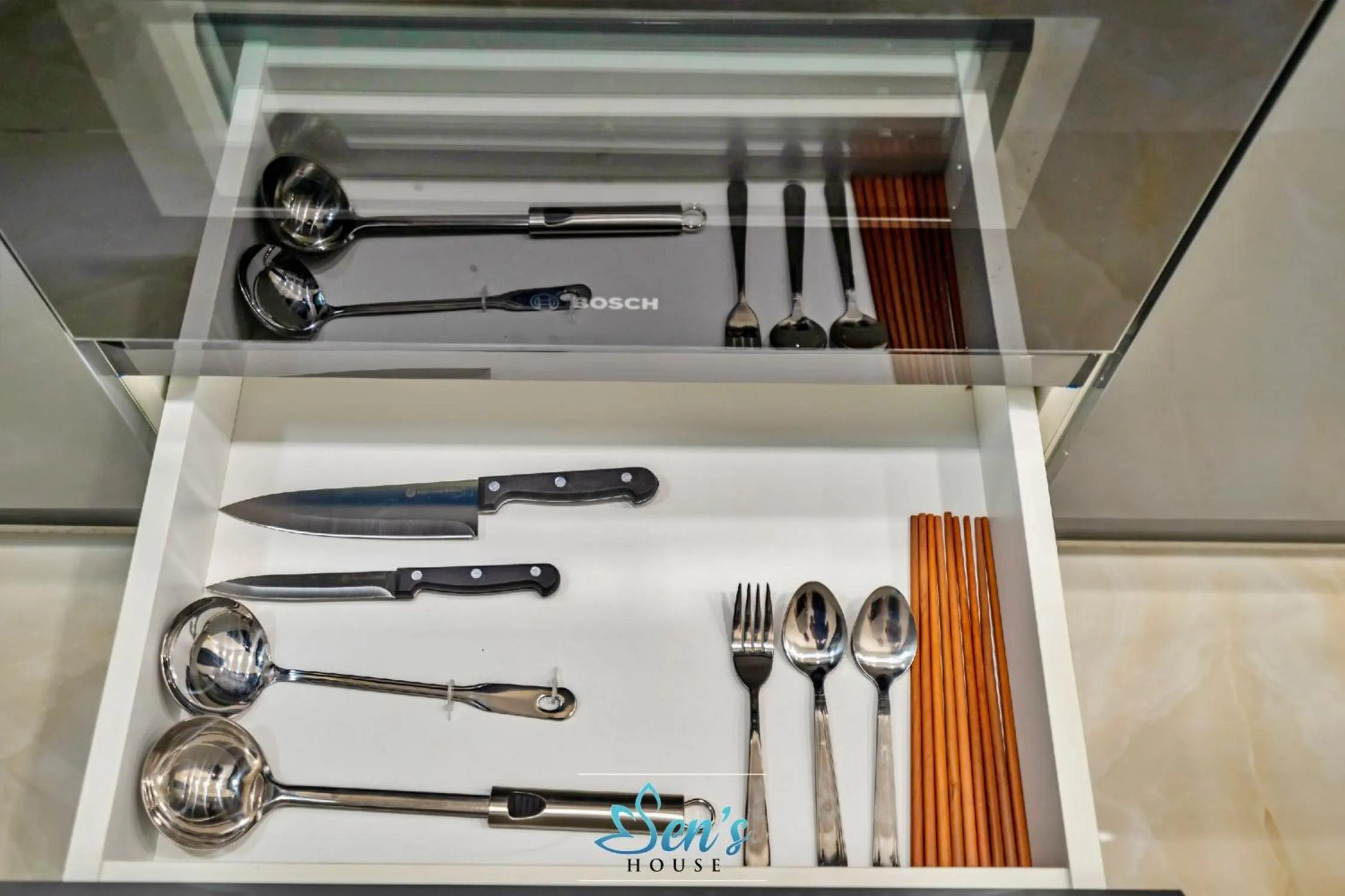 Kitchen or kitchenette in Sens House Saigon - Serviced Apartments in Vinhomes Central Park