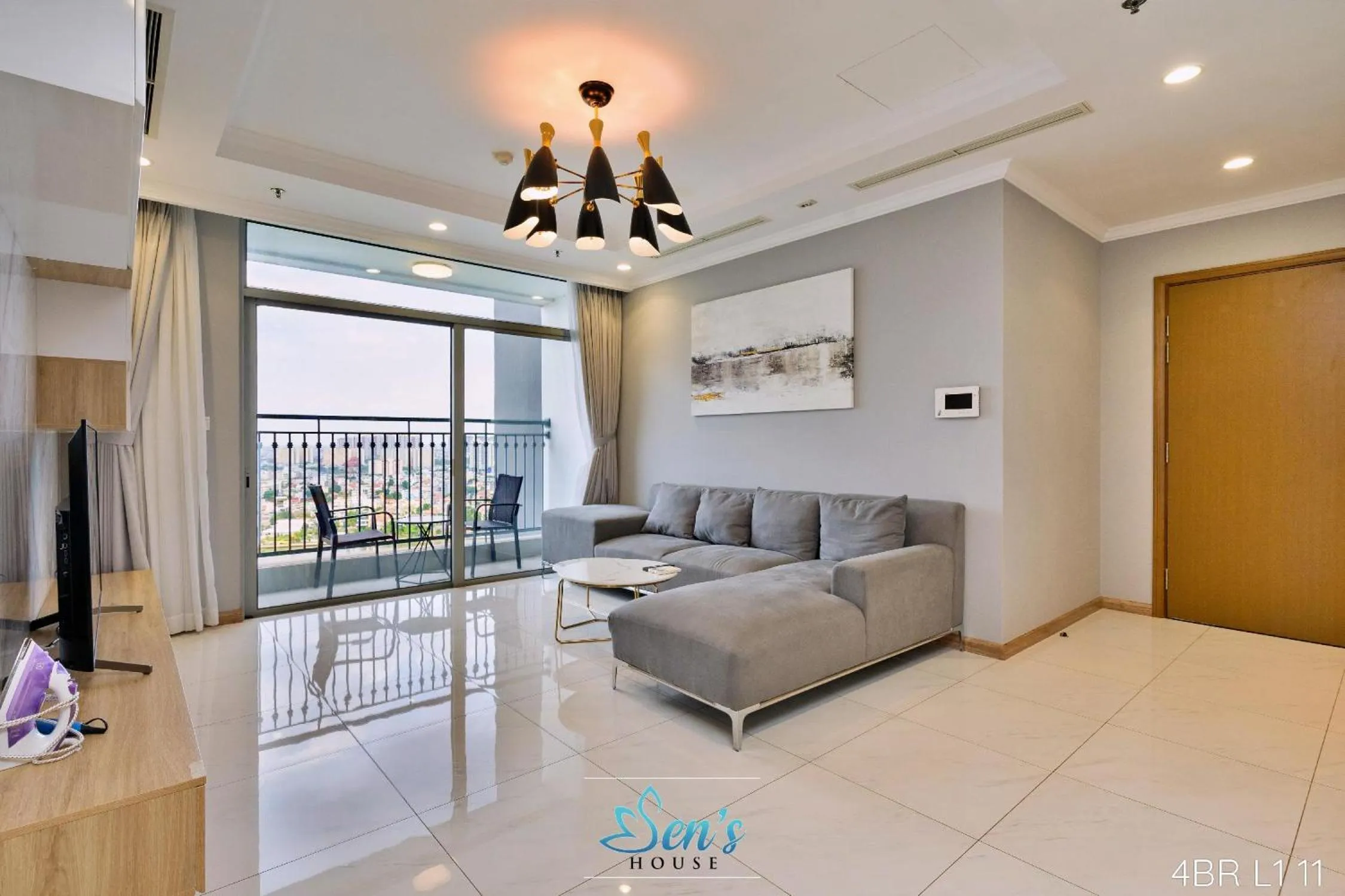 Living room, Bed in Sens House Saigon - Serviced Apartments in Vinhomes Central Park